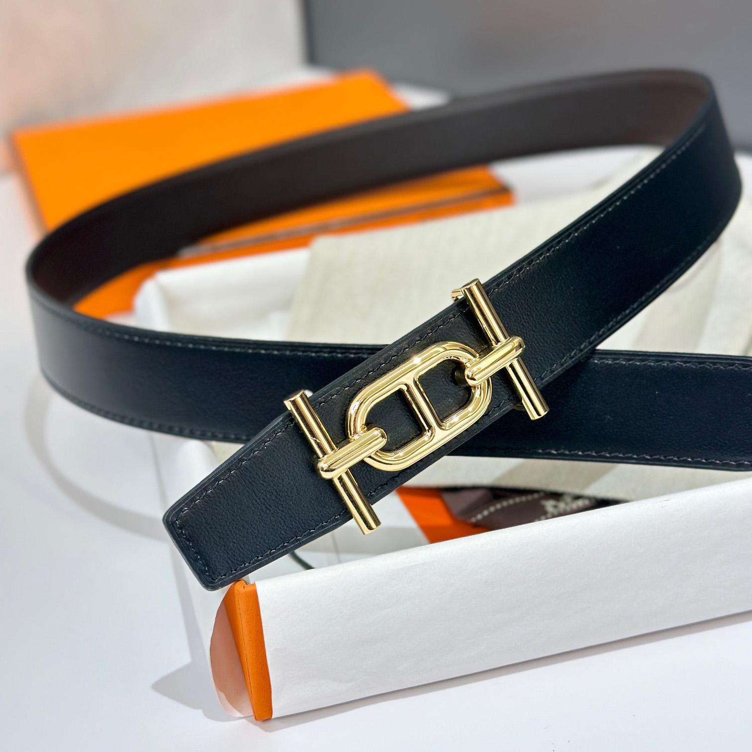 Hermes Ancre Buckle & Reversible Leather Strap 32mm - DopestKickz