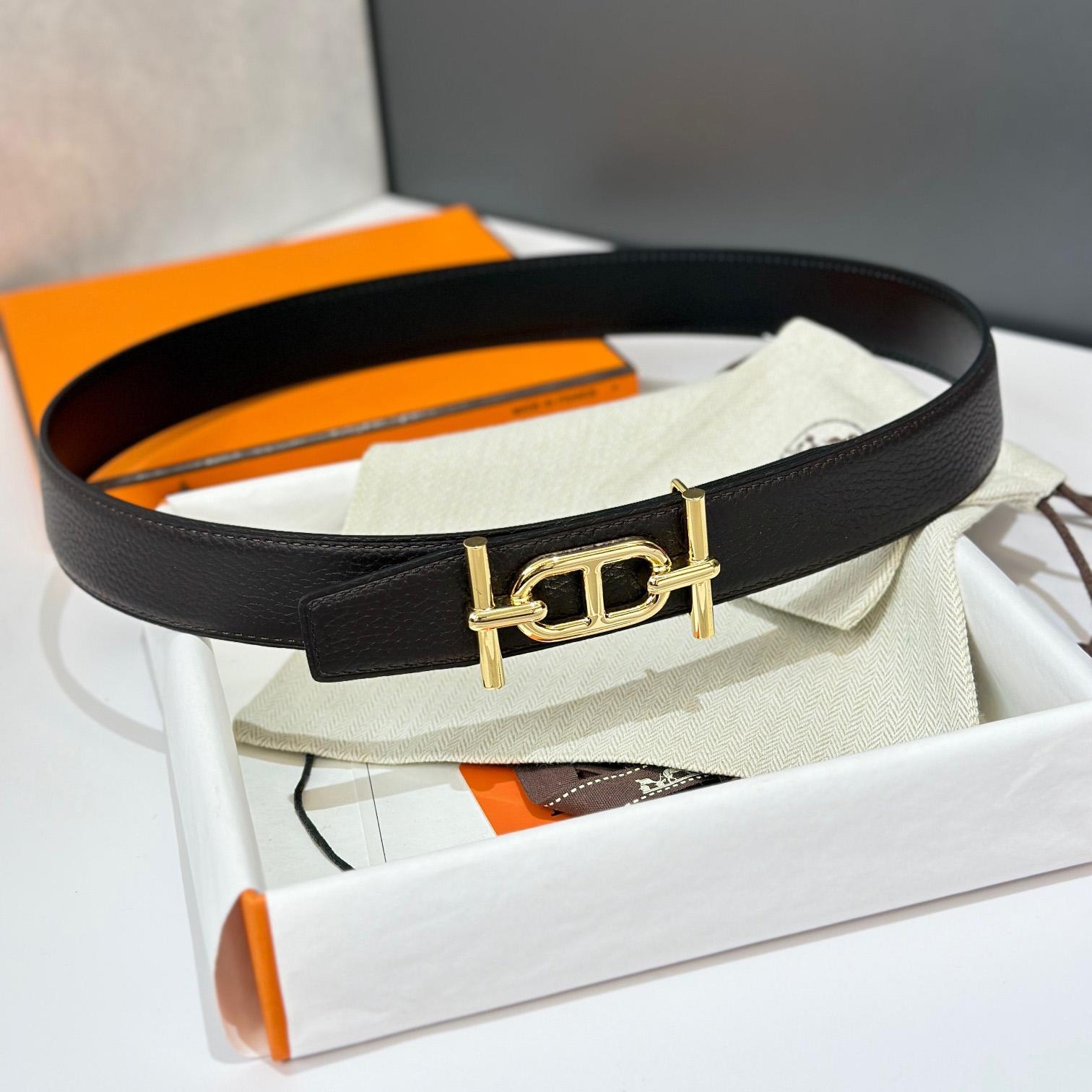 Hermes Ancre Buckle & Reversible Leather Strap 32mm - DopestKickz