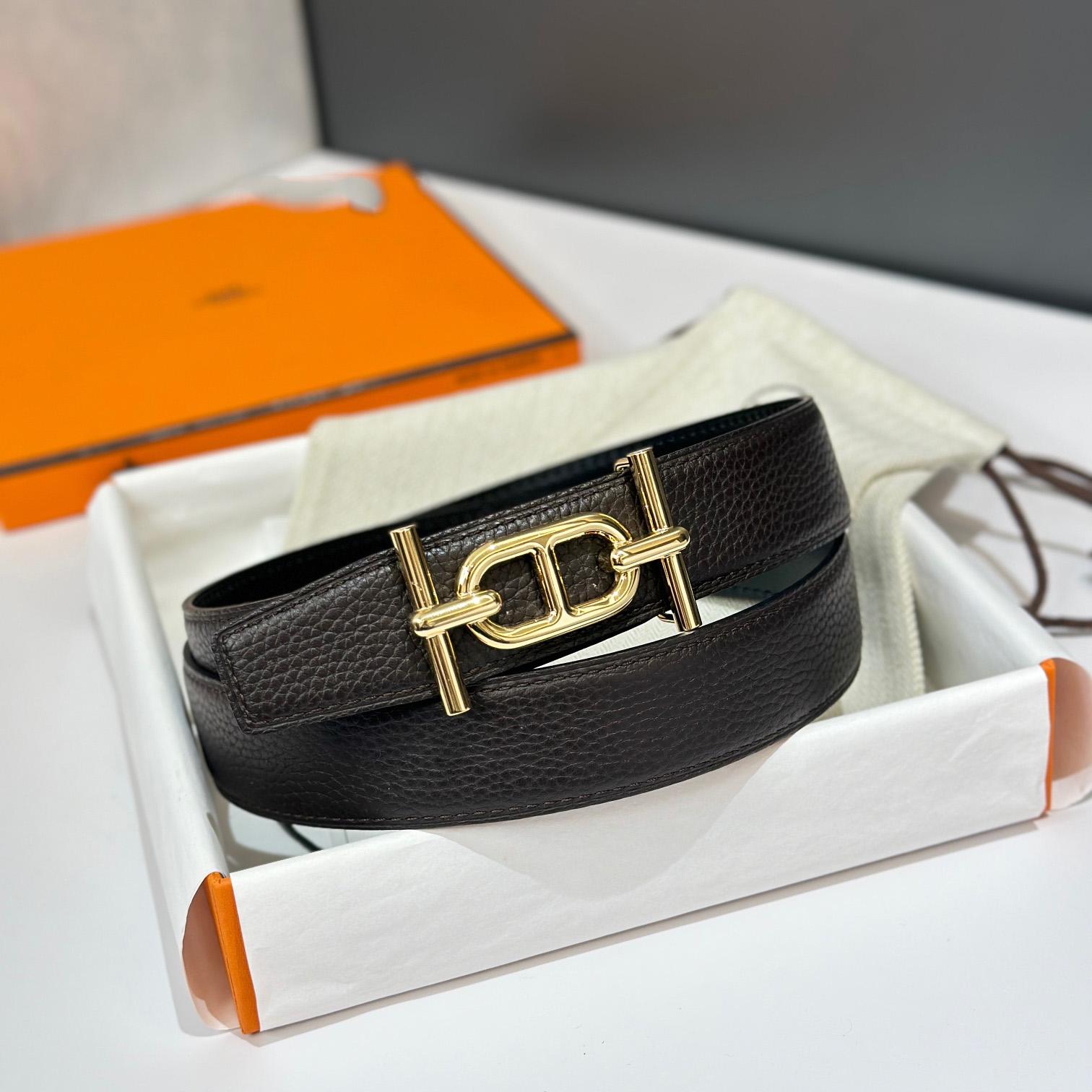 Hermes Ancre Buckle & Reversible Leather Strap 32mm - DopestKickz