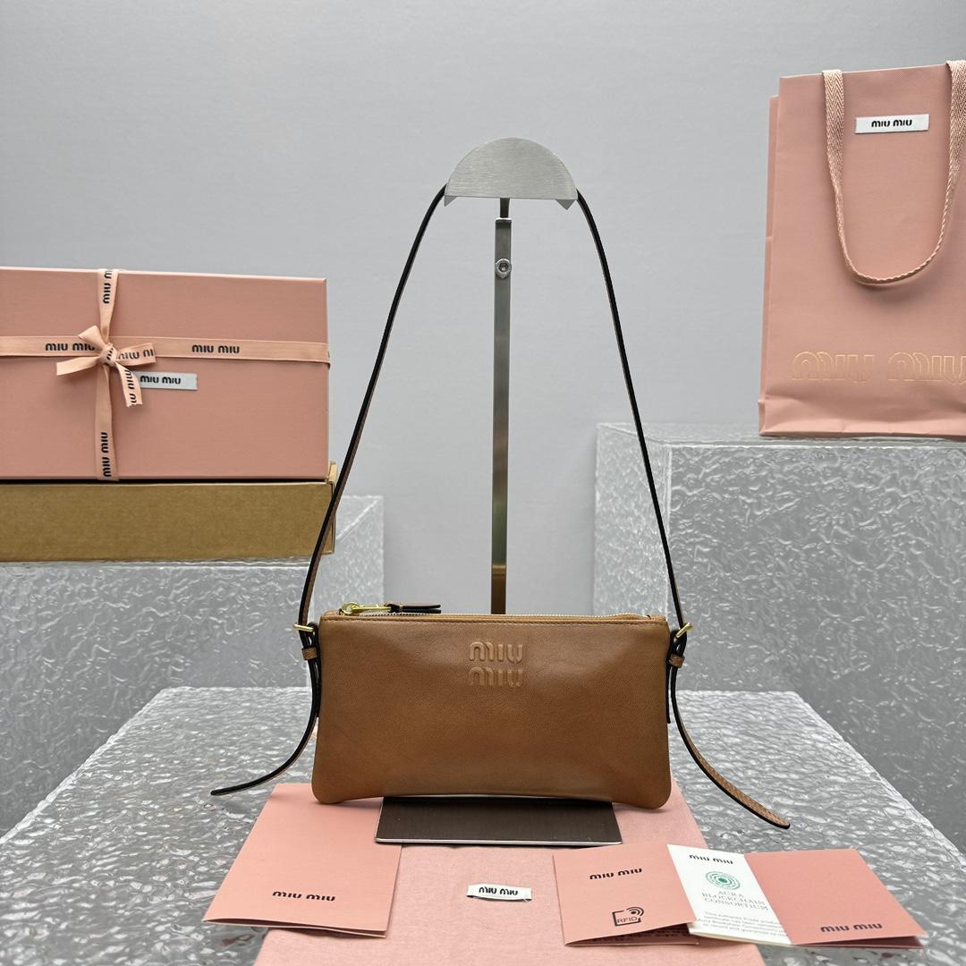 Miu Miu Nappa Leather Mini Pouch - DopestKickz