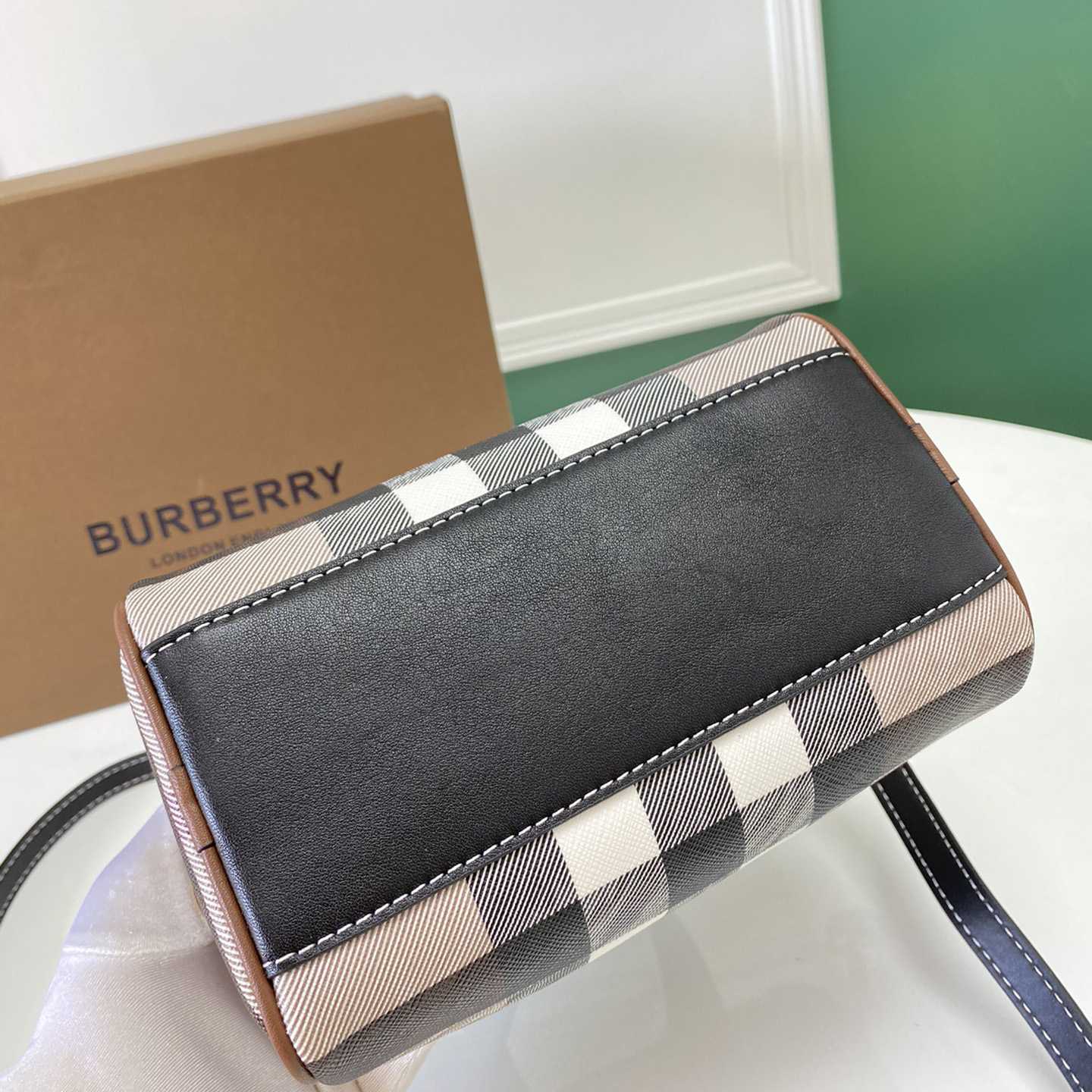 Burberry Mini Check Bowling Bag - DopestKickz