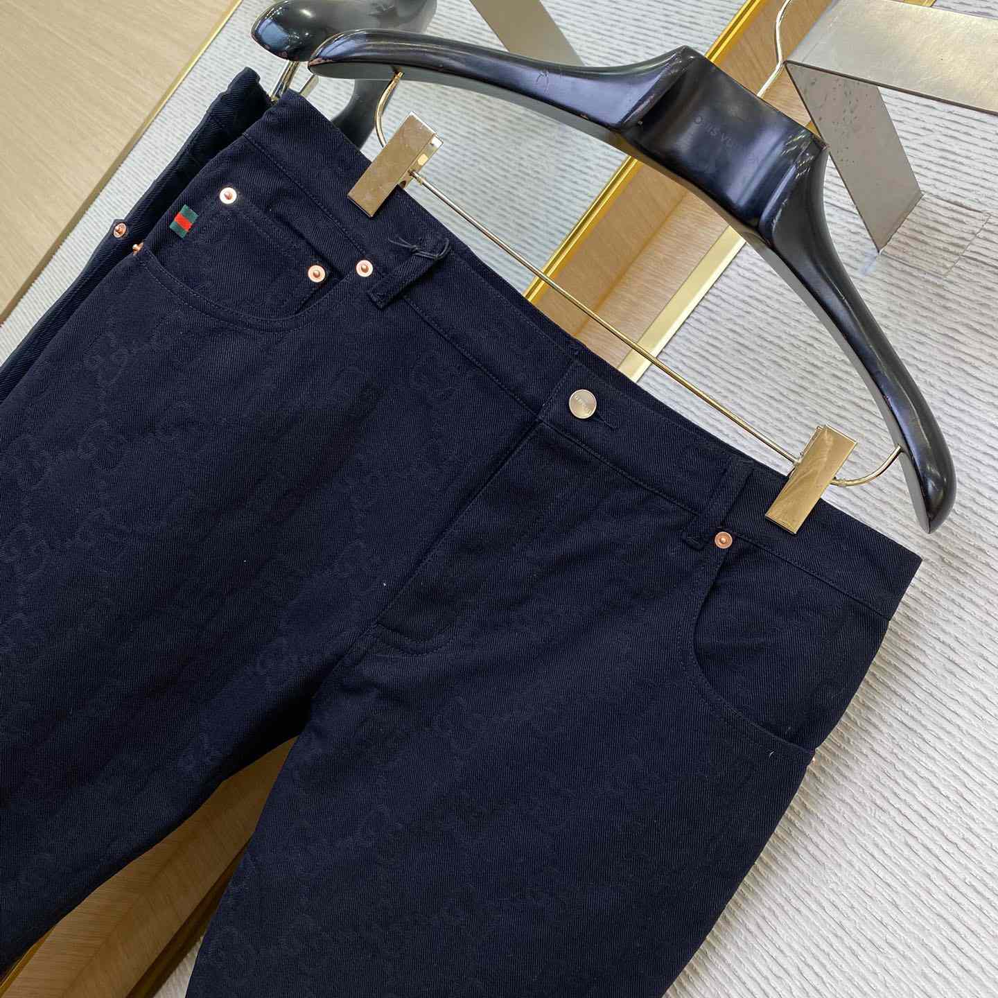 Gucci GG Denim Jacquard Jacket And Jeans - DopestKickz