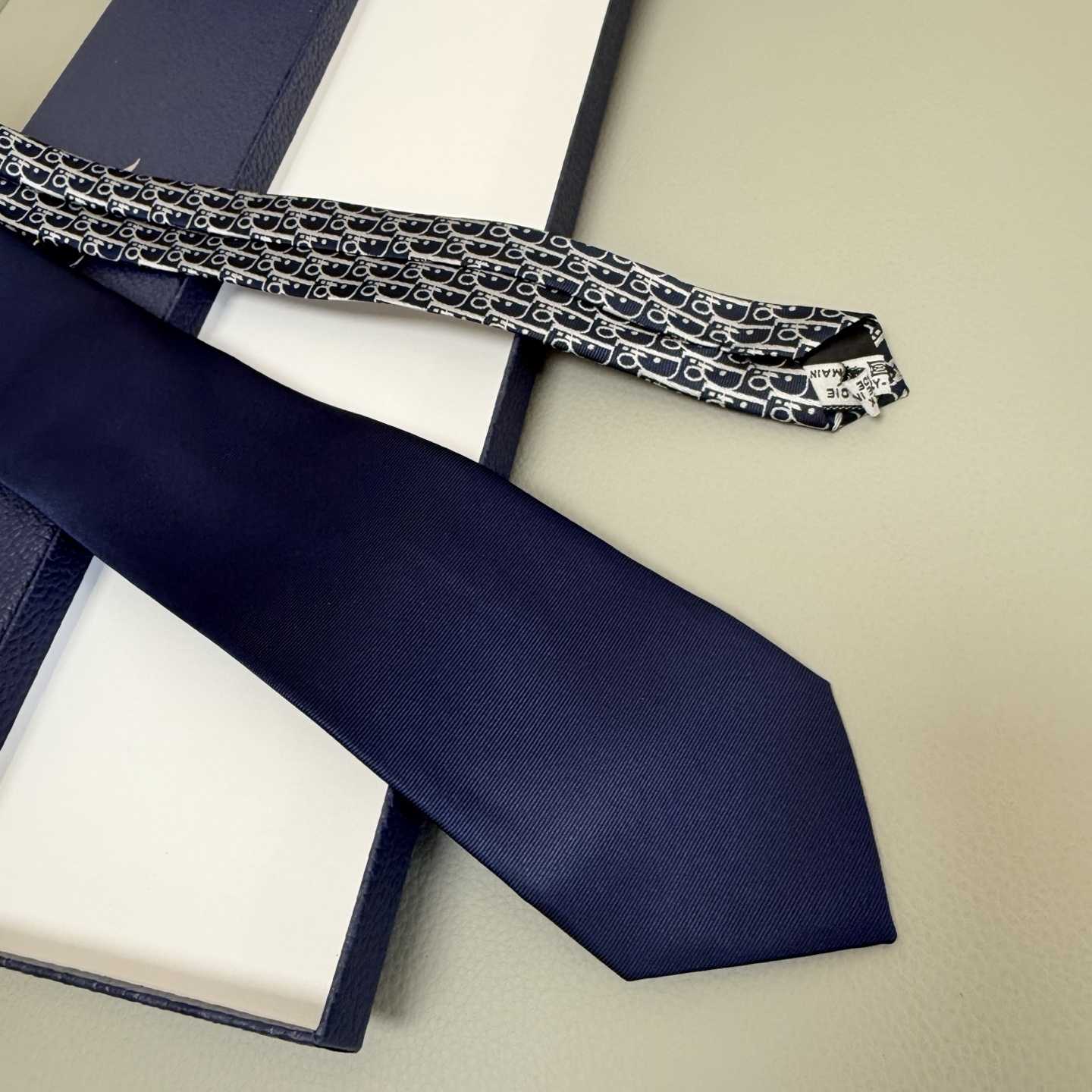 Dior Striped Dior Oblique Tie - DopestKickz