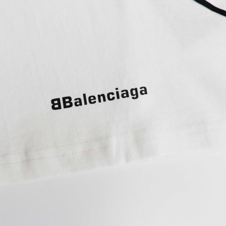 Balenciaga Paris Soccer T-Shirt Oversized In White - DopestKickz