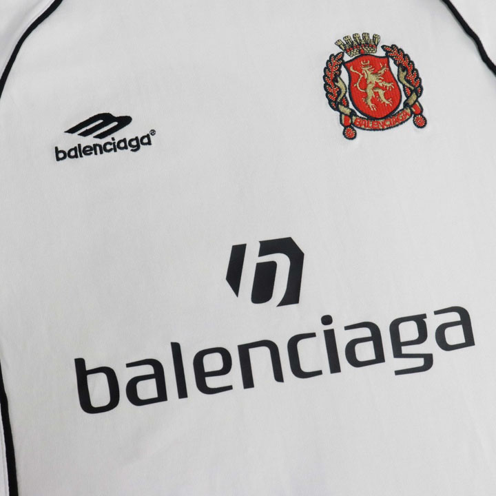 Balenciaga Paris Soccer T-Shirt Oversized In White - DopestKickz