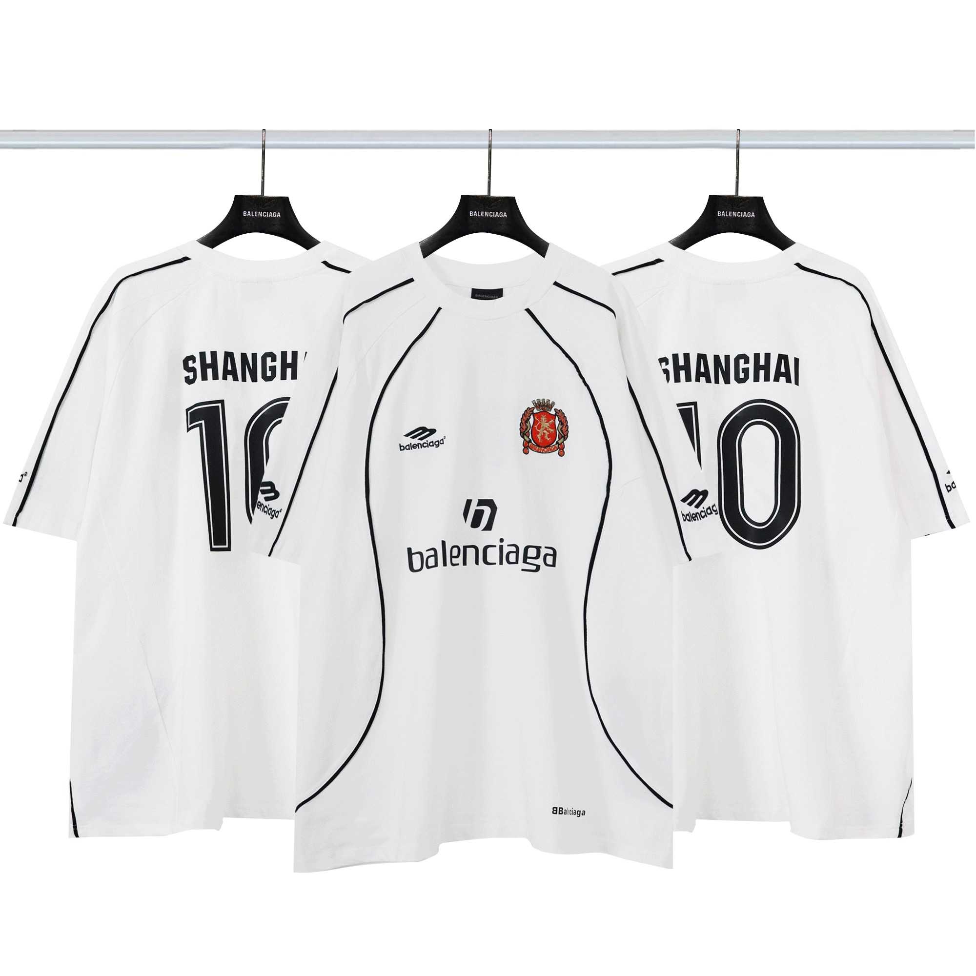 Balenciaga Paris Soccer T-Shirt Oversized In White - DopestKickz