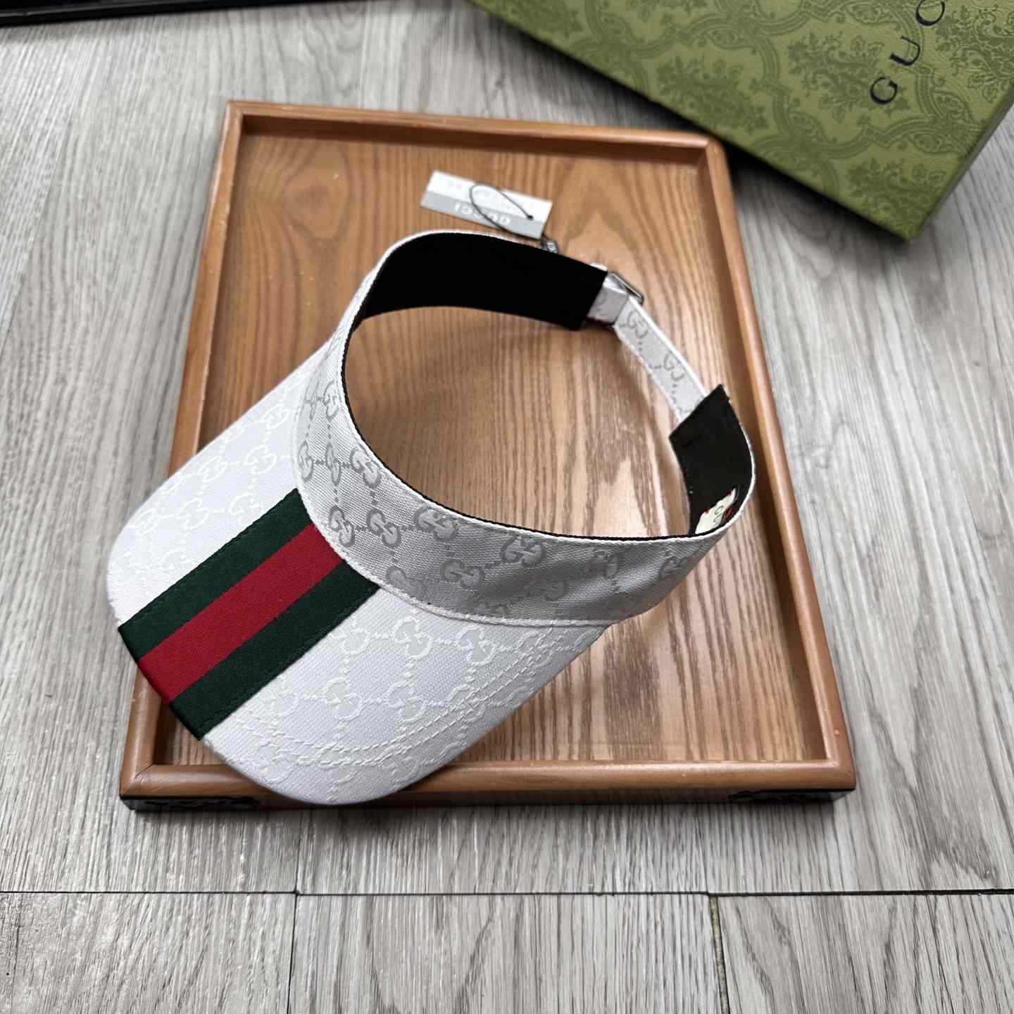 Gucci Original GG Canvas Visor With Web - DopestKickz