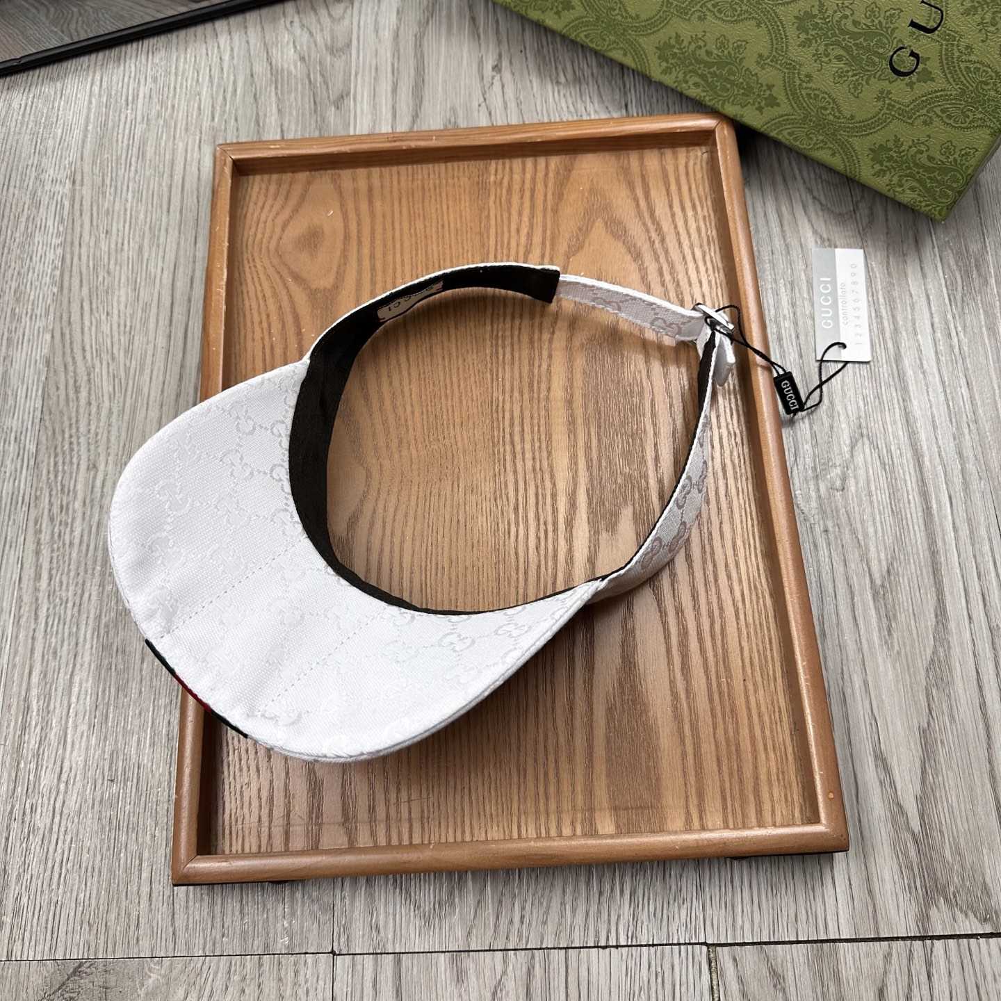 Gucci Original GG Canvas Visor With Web - DopestKickz