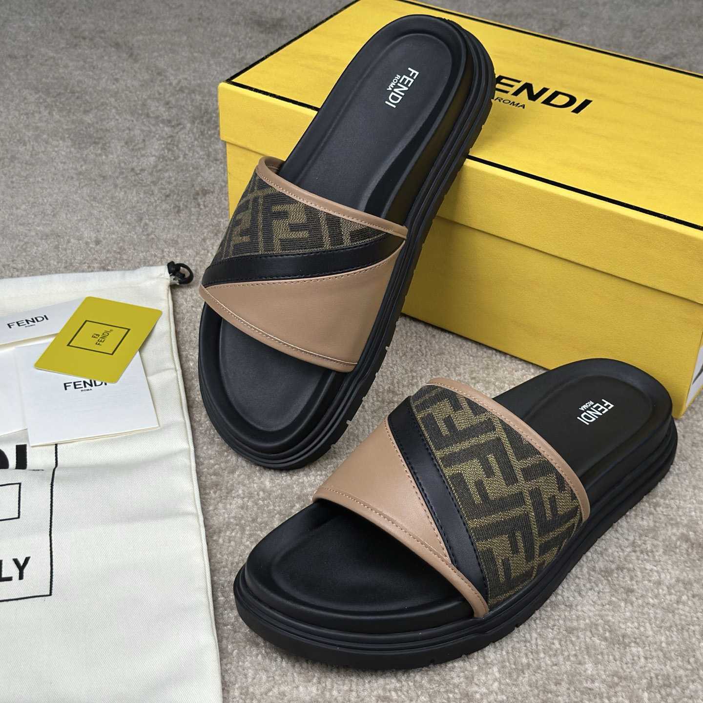 Fendi Diagonal Slides  - DopestKickz