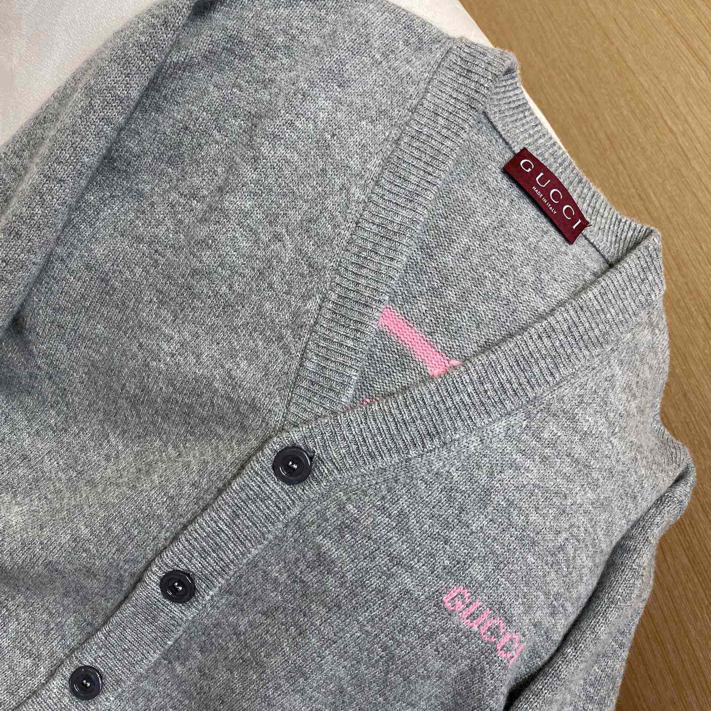 Gucci Wool Cashmere Cardigan With Intarsia  - DopestKickz