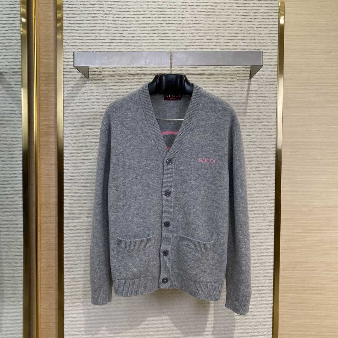 Gucci Wool Cashmere Cardigan With Intarsia  - DopestKickz