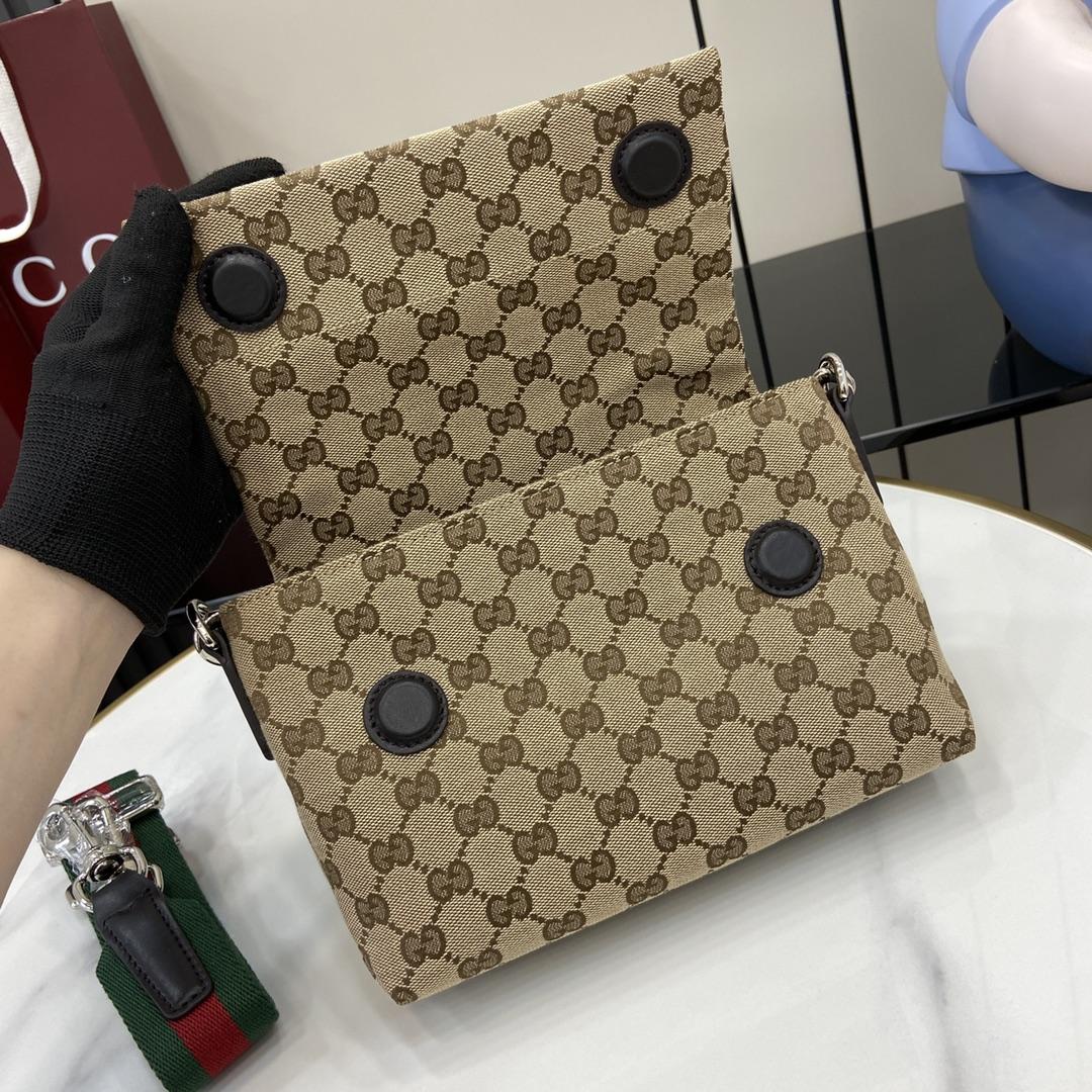 Gucci Small GG Crossbody Bag With Web - DopestKickz