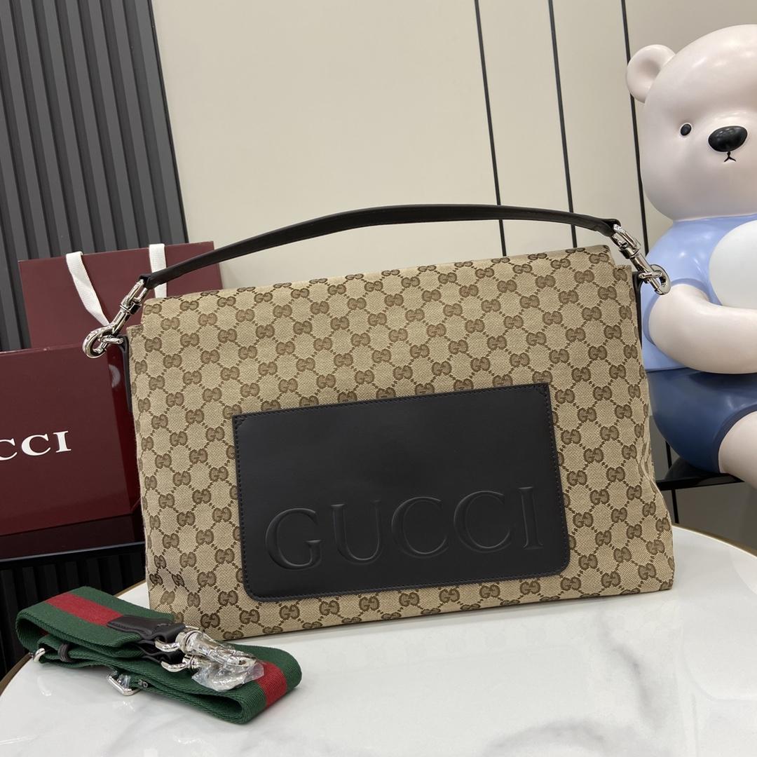 Gucci Medium GG Crossbody Bag With Web - DopestKickz
