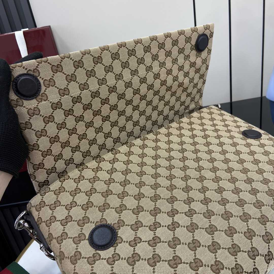 Gucci Medium GG Crossbody Bag With Web - DopestKickz