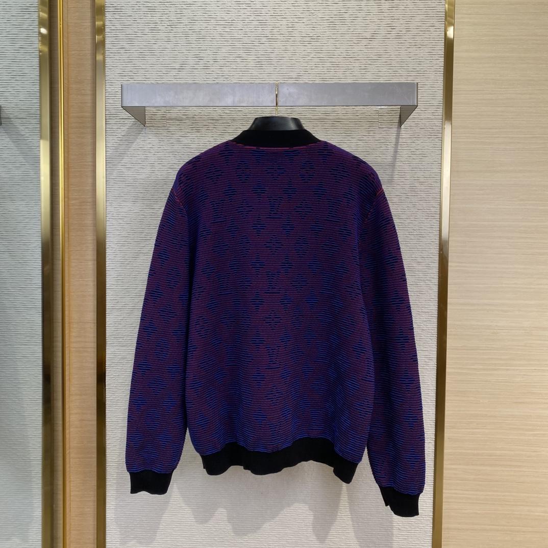 Louis Vuitton Optical Monogram Jacquard Cardigan  1AGTKS - DopestKickz