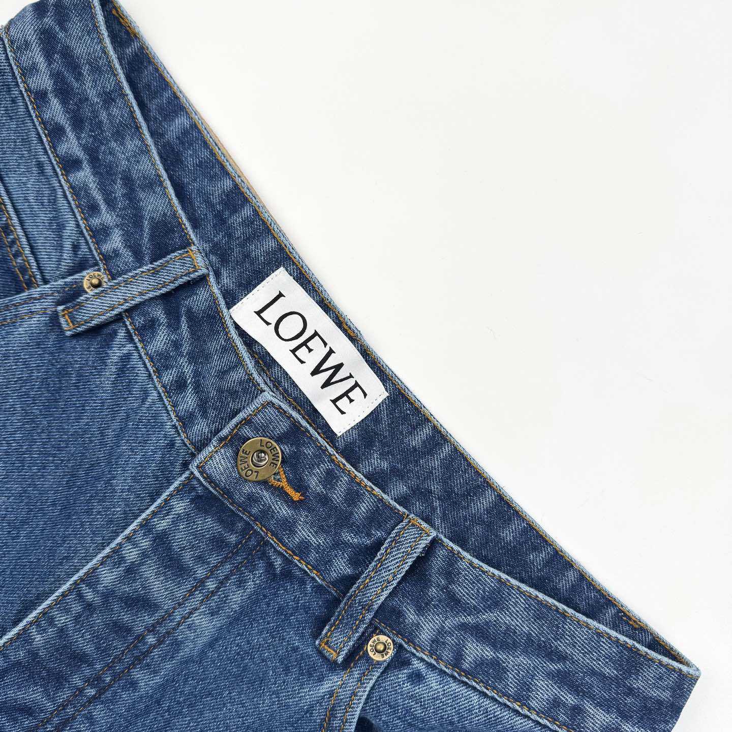 Loewe Anagram Baggy Jeans 'Blue Denim' - DopestKickz