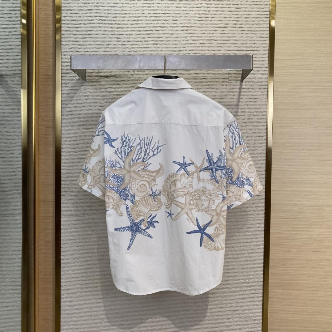 Versace Barocco Sea Cotton Shirt - DopestKickz