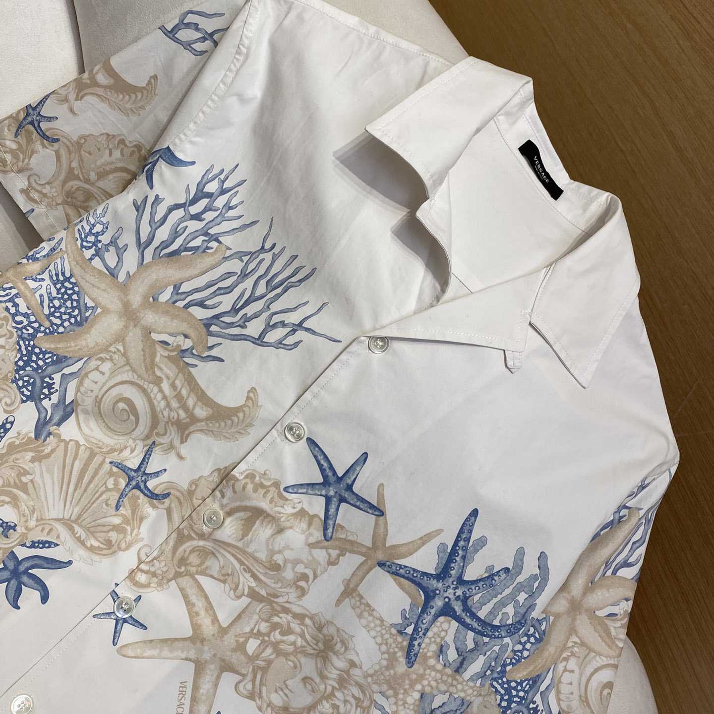 Versace Barocco Sea Cotton Shirt - DopestKickz