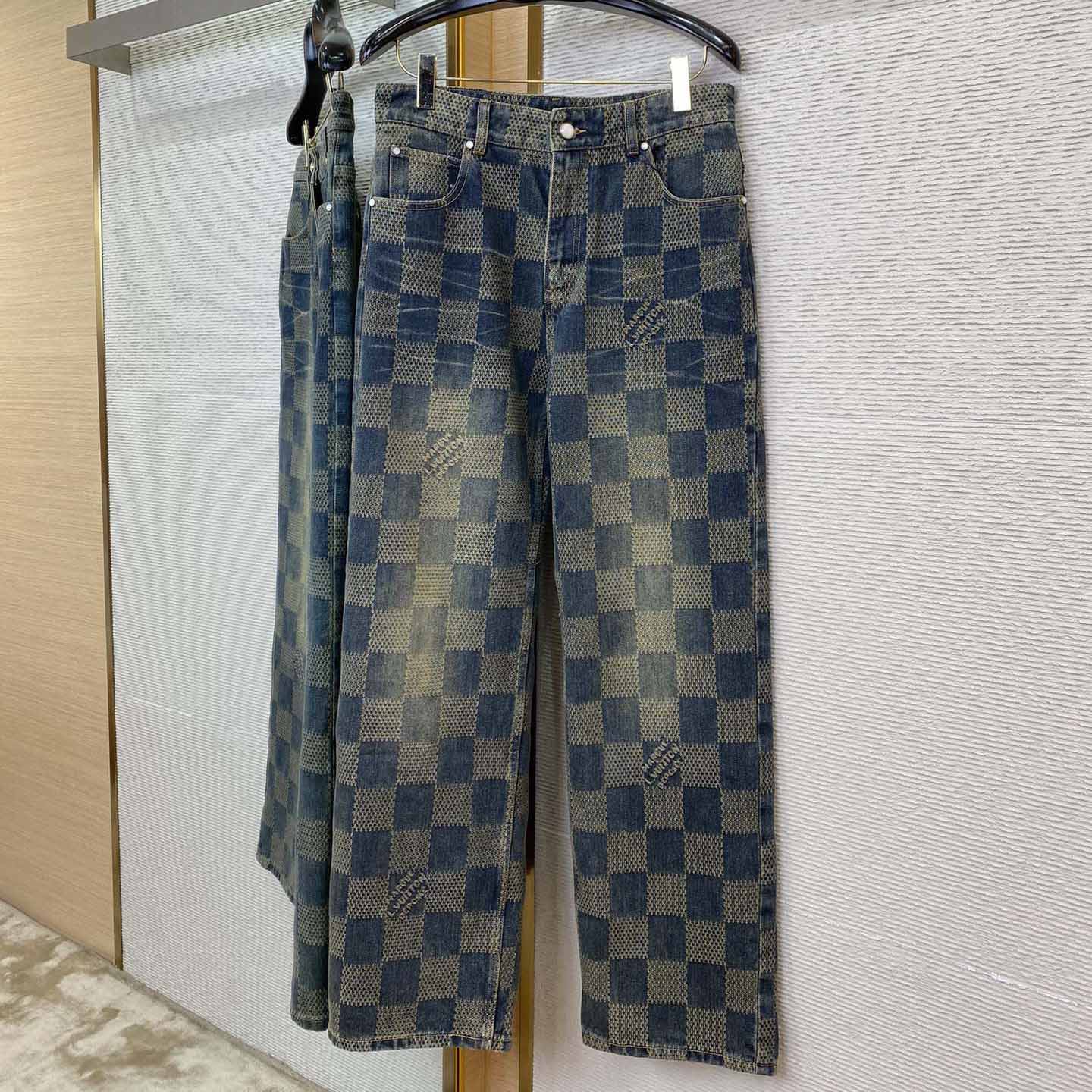 Louis Vuitton Damier Denim Pants - DopestKickz
