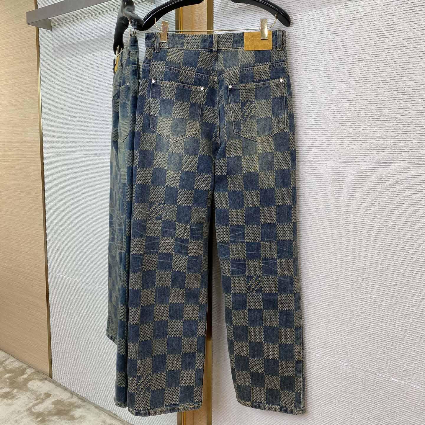 Louis Vuitton Damier Denim Pants - DopestKickz