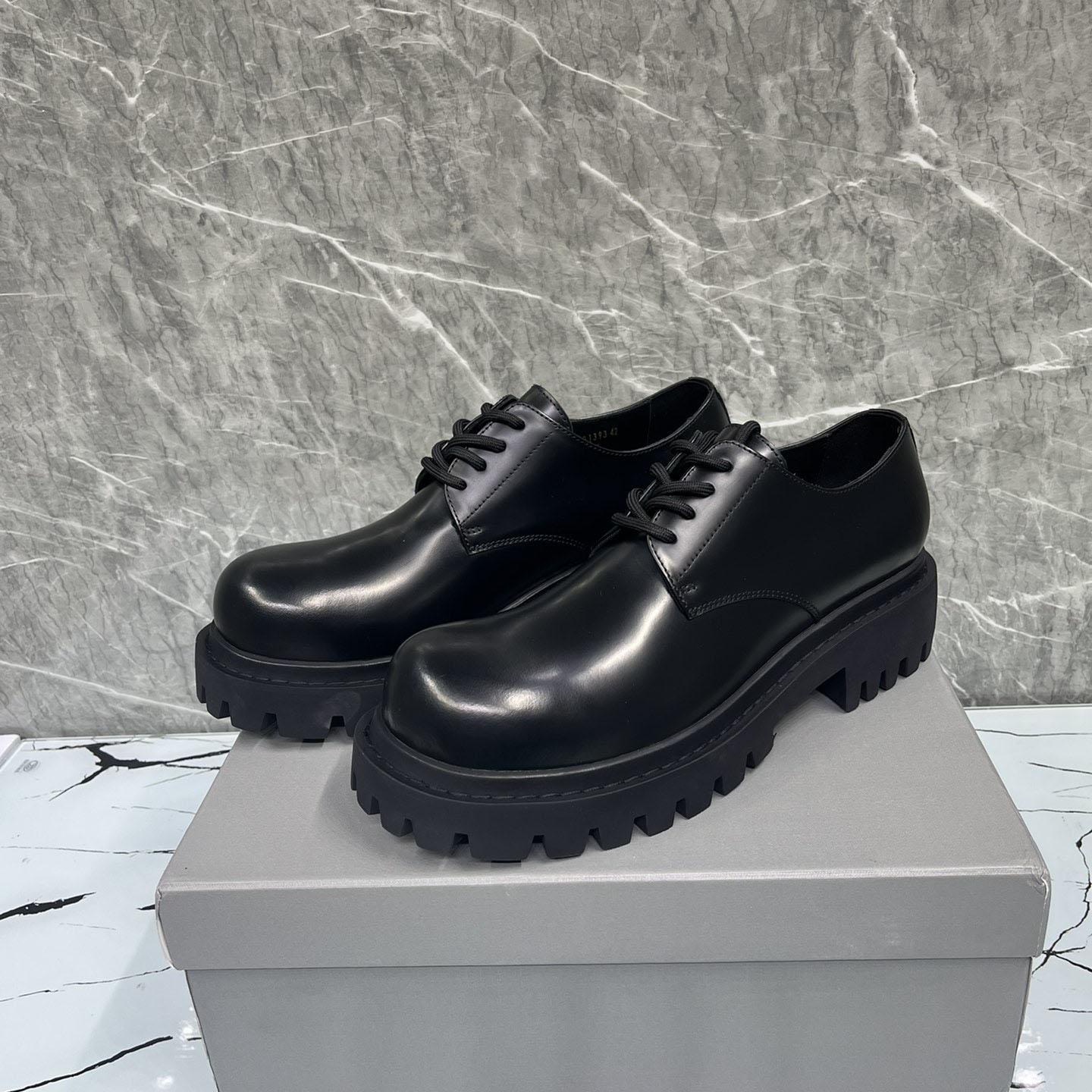 Balenciaga Hummer Derbie In Black Matte Calfskin - DopestKickz