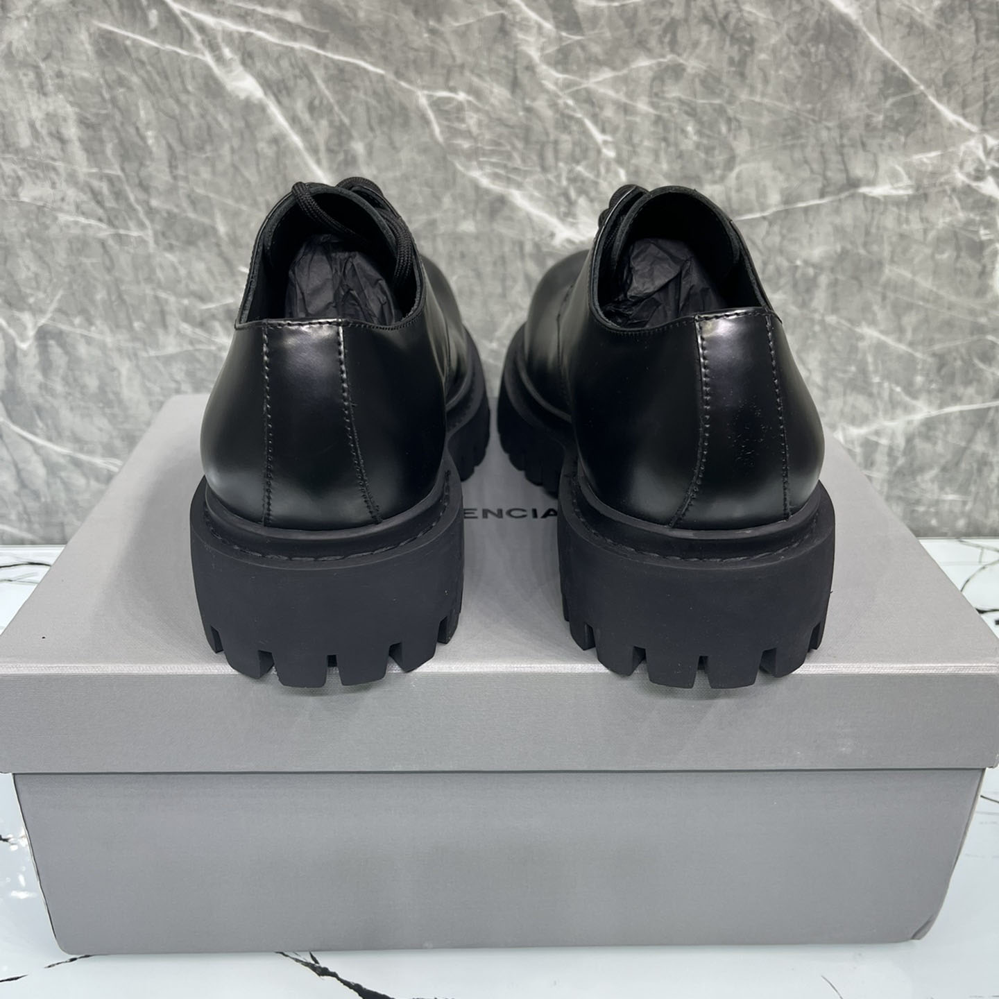 Balenciaga Hummer Derbie In Black Matte Calfskin - DopestKickz