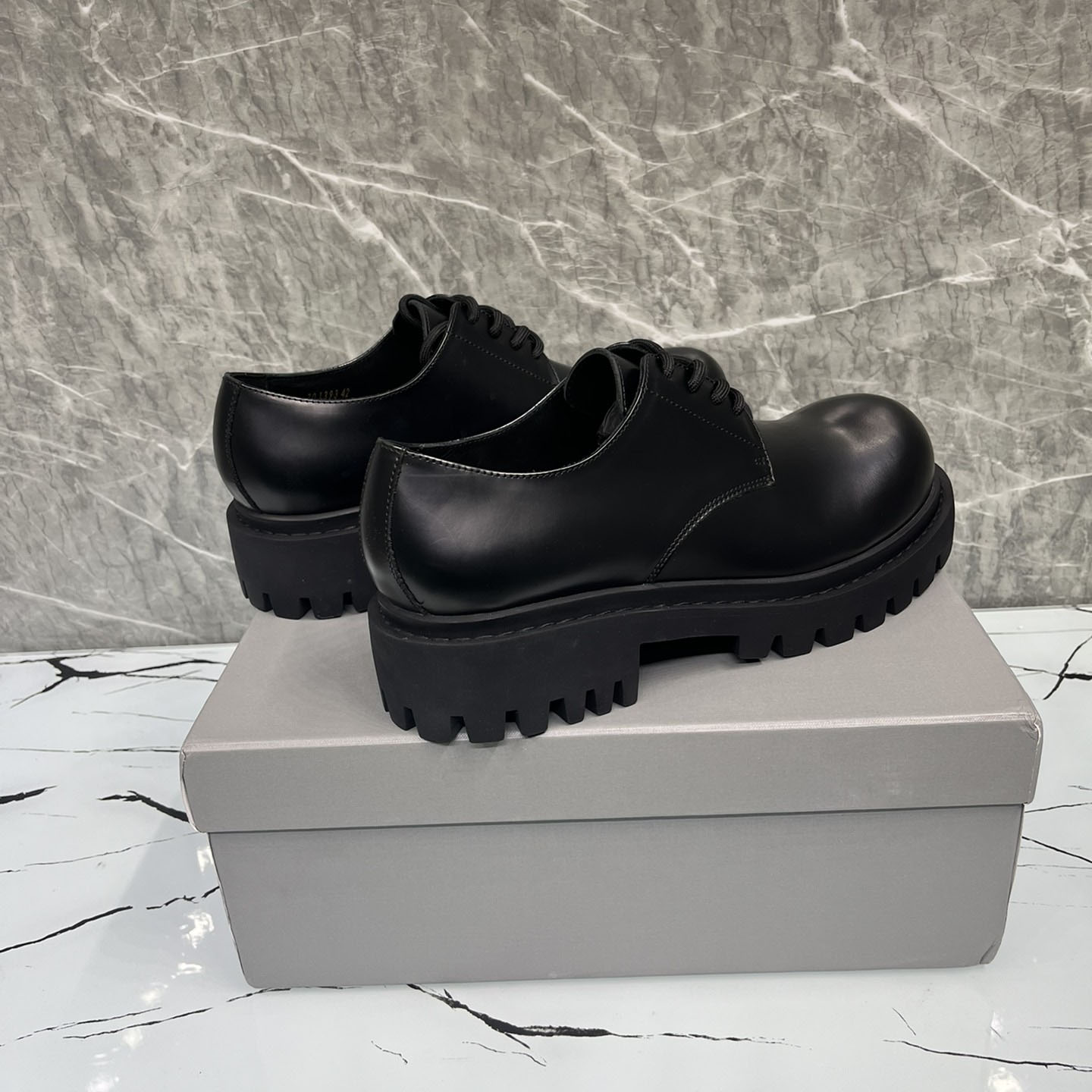 Balenciaga Hummer Derbie In Black Matte Calfskin - DopestKickz
