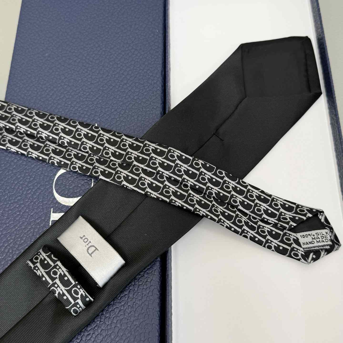 Dior Striped Dior Oblique Tie - DopestKickz