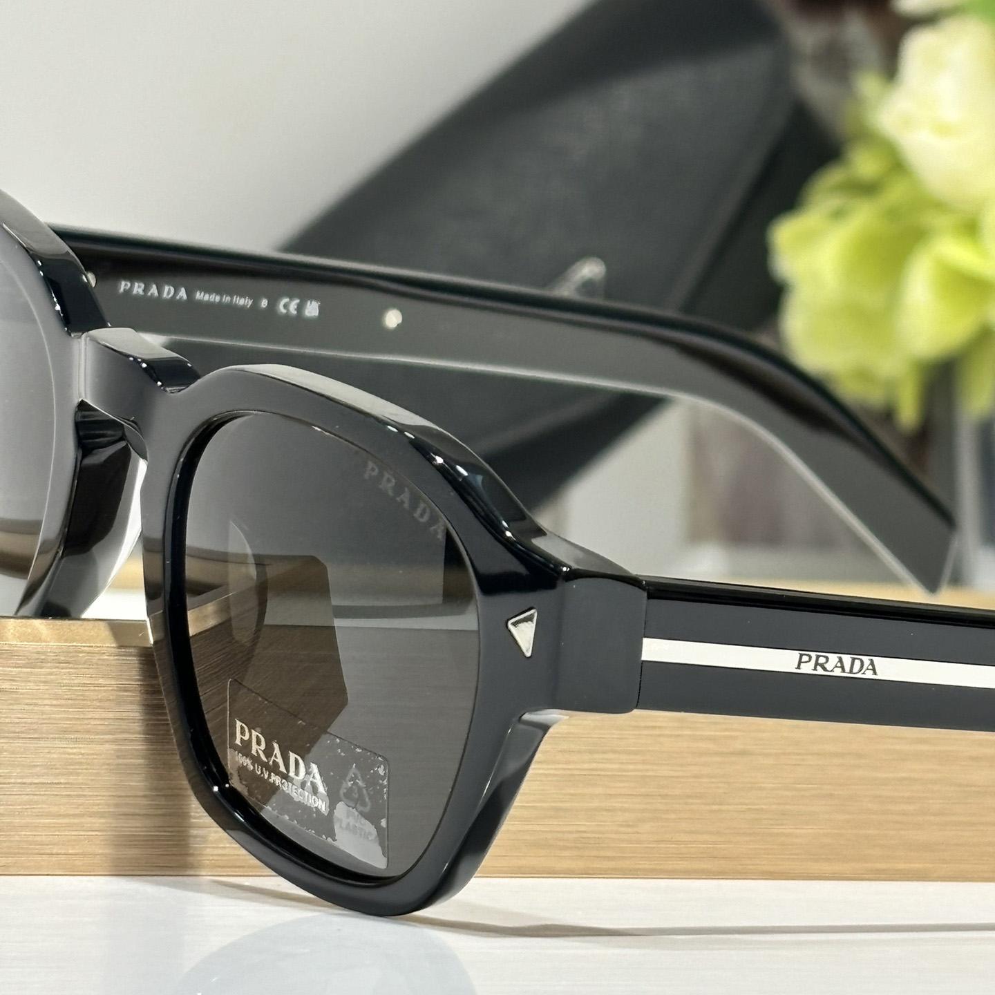 Prada Sunglasses With Iconic Metal Plaque   SPR A16SF - DopestKickz