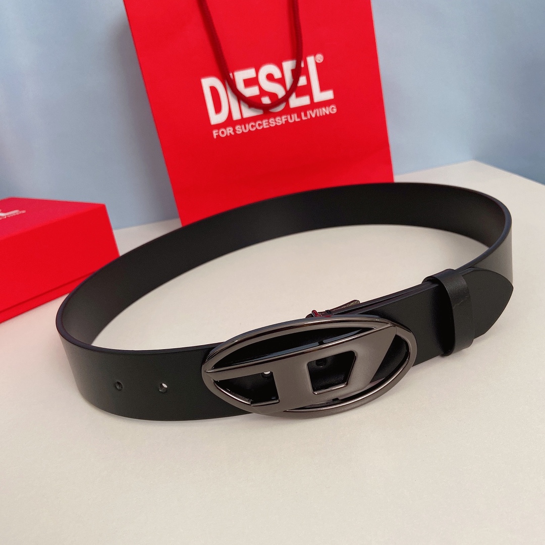 Diesel Black B-1dr Belt   4cm - DopestKickz