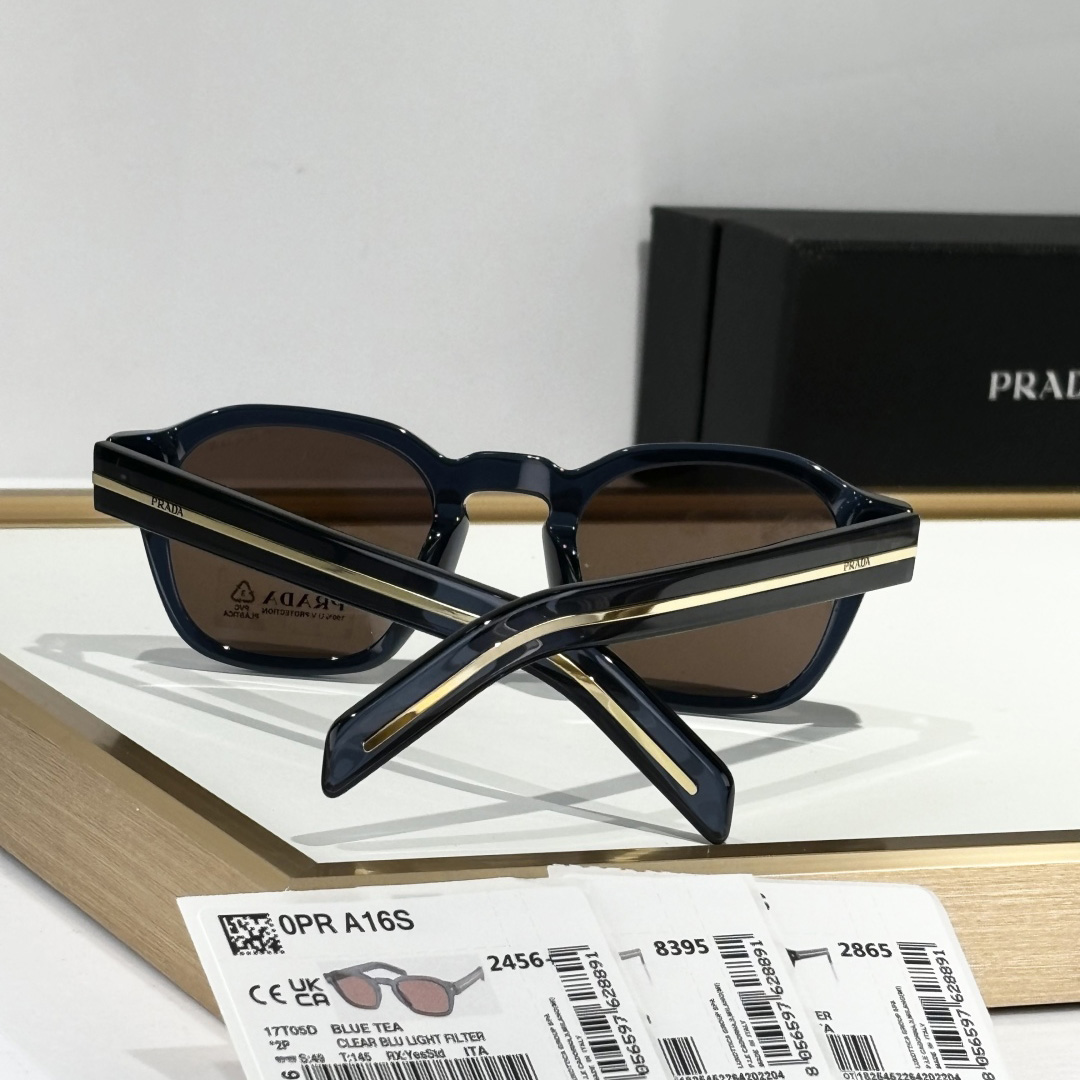 Prada Sunglasses With Iconic Metal Plaque   SPR A16SF - DopestKickz