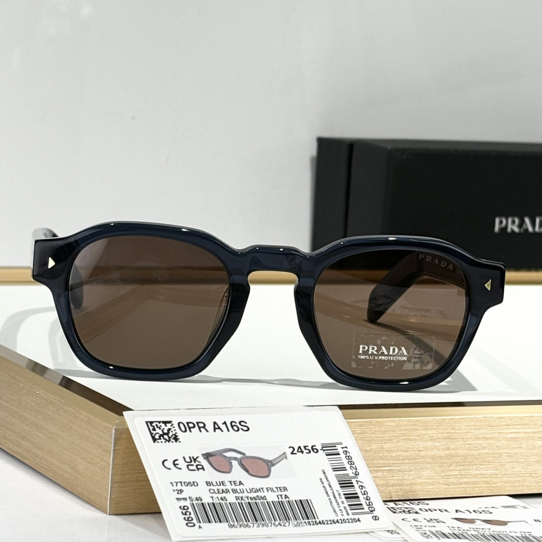 Prada Sunglasses With Iconic Metal Plaque   SPR A16SF - DopestKickz