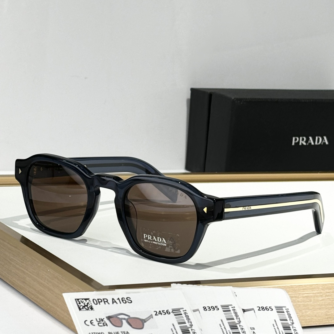 Prada Sunglasses With Iconic Metal Plaque   SPR A16SF - DopestKickz
