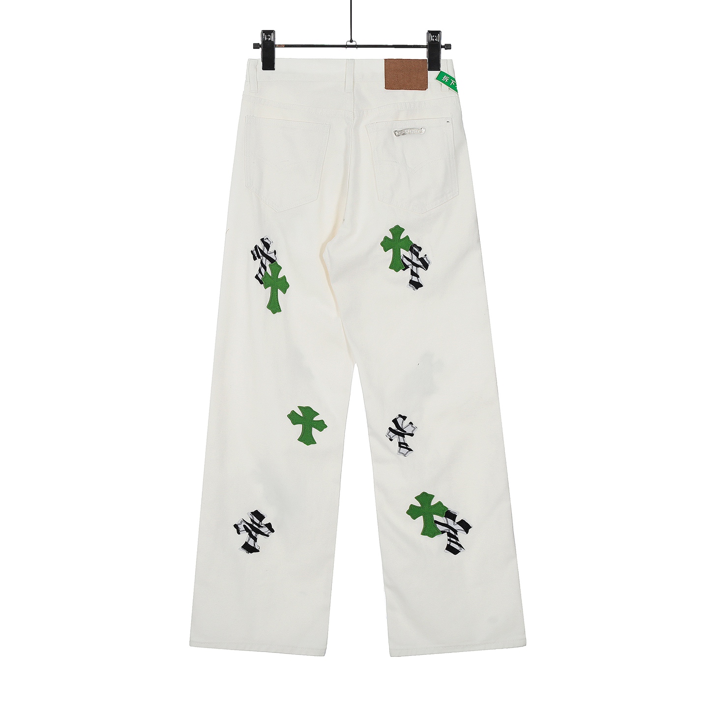 Chrome Hearts Cross Patch Jeans - DopestKickz