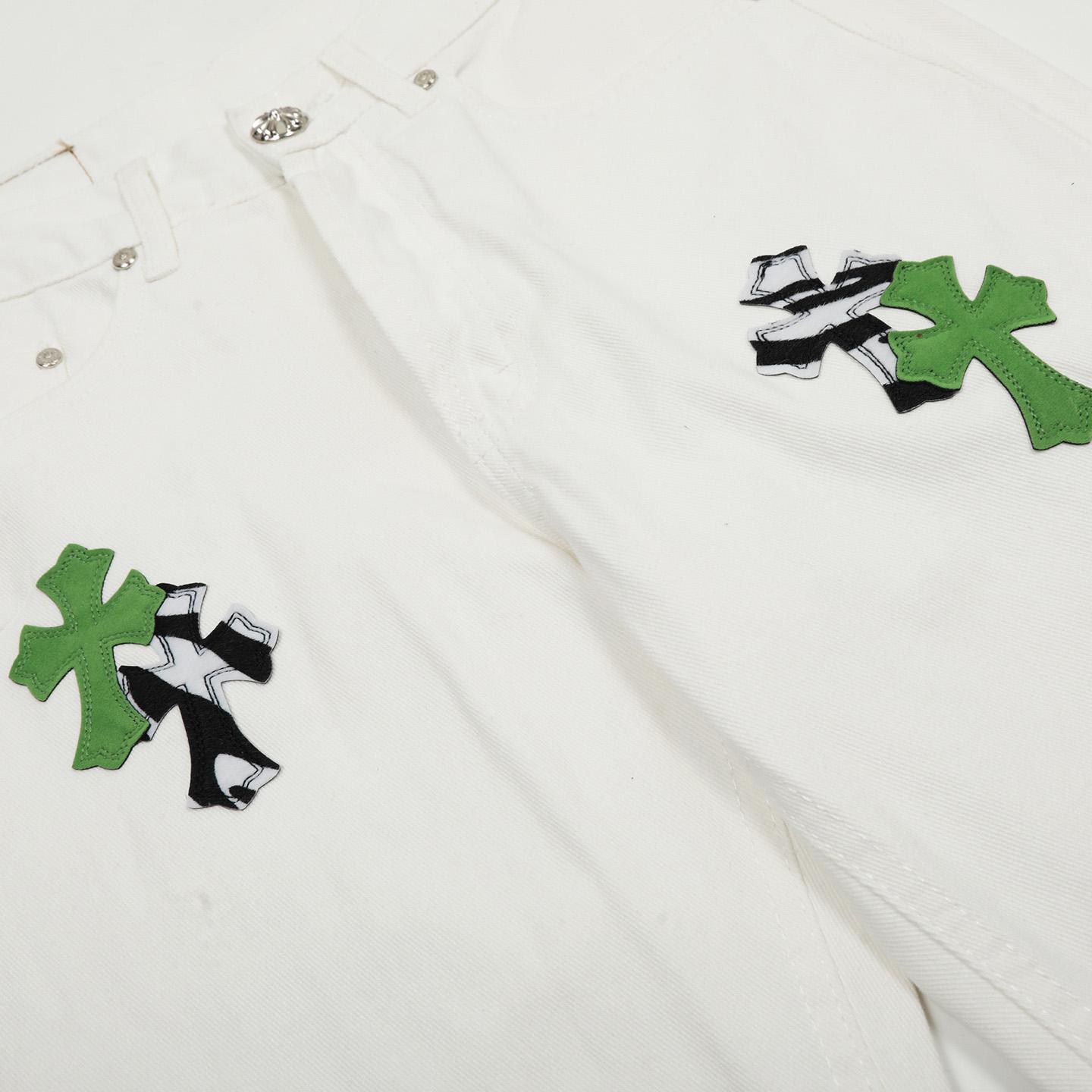 Chrome Hearts Cross Patch Jeans - DopestKickz