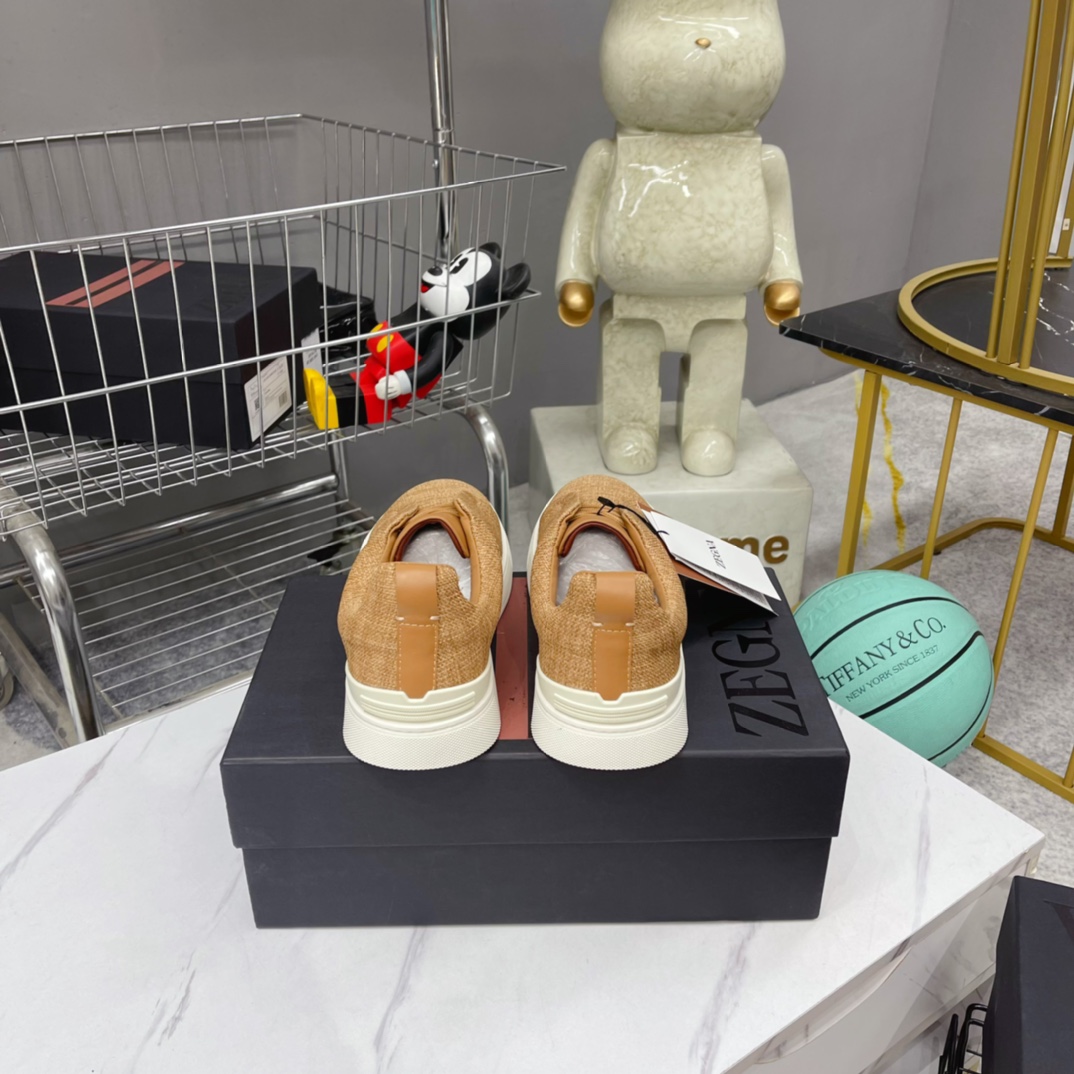 Zegna Triple Stitch Canvas Sneakers - DopestKickz