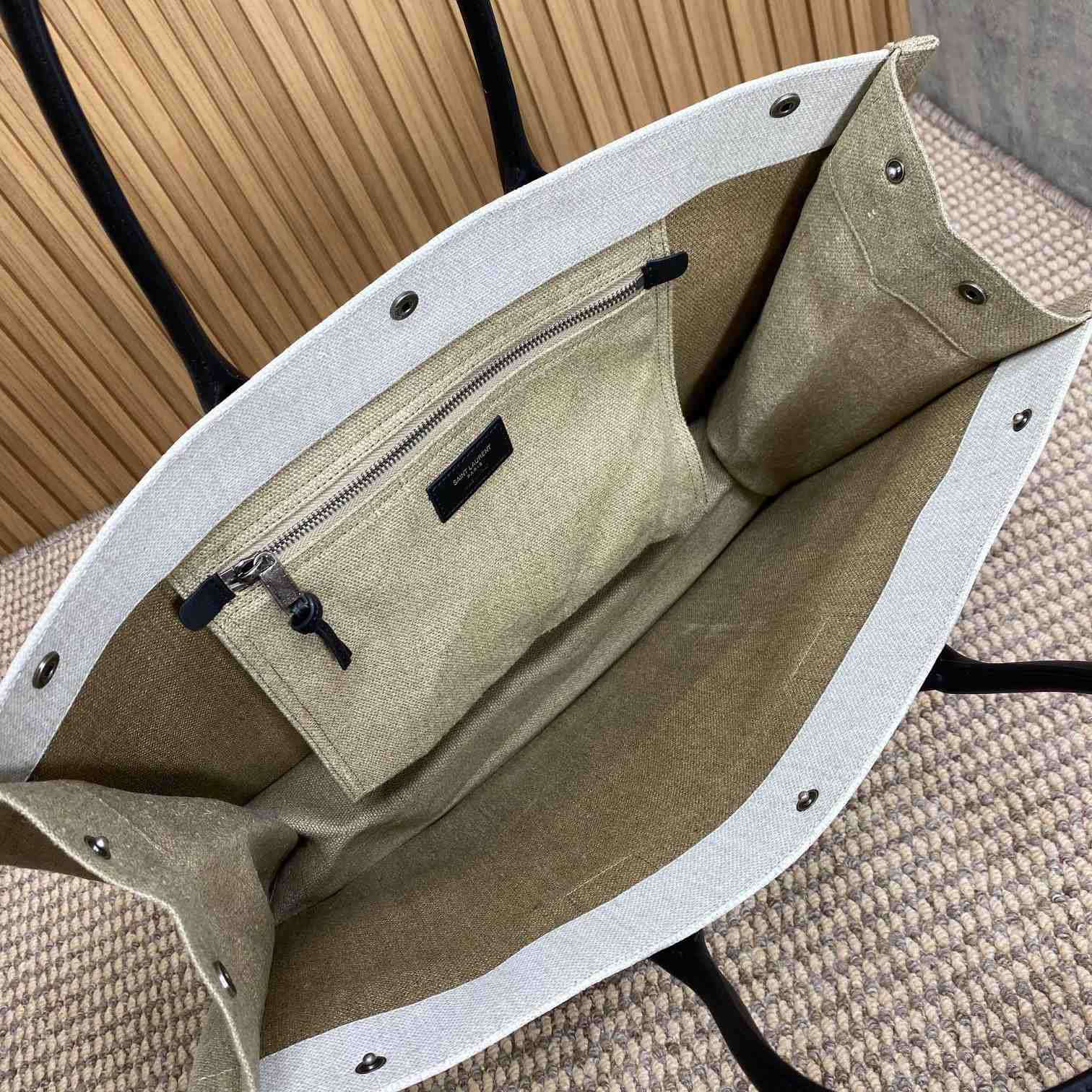 Saint Laurent Rive Gauche Tote In Canvas - DopestKickz