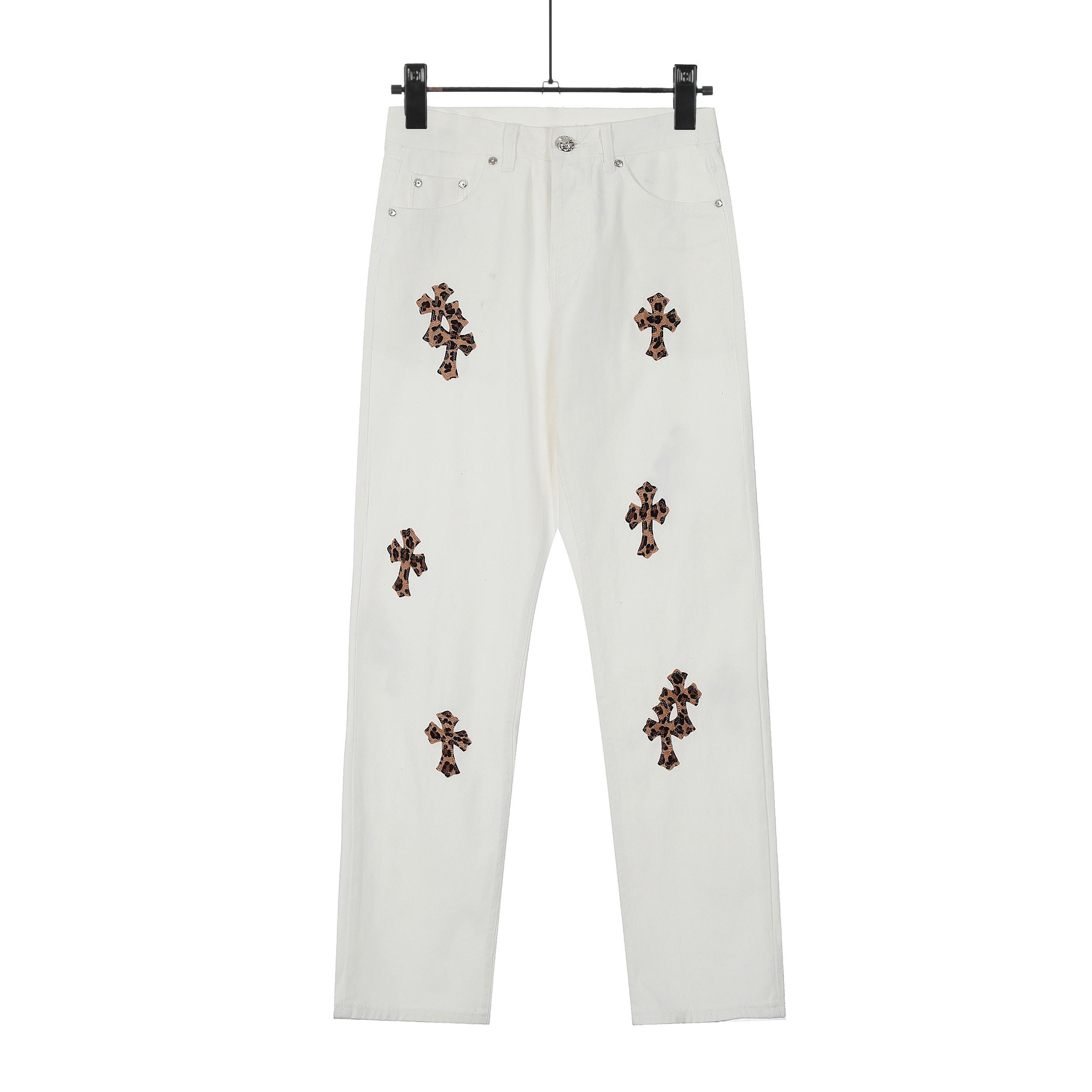 Chrome Hearts Cross Patch Jeans - DopestKickz