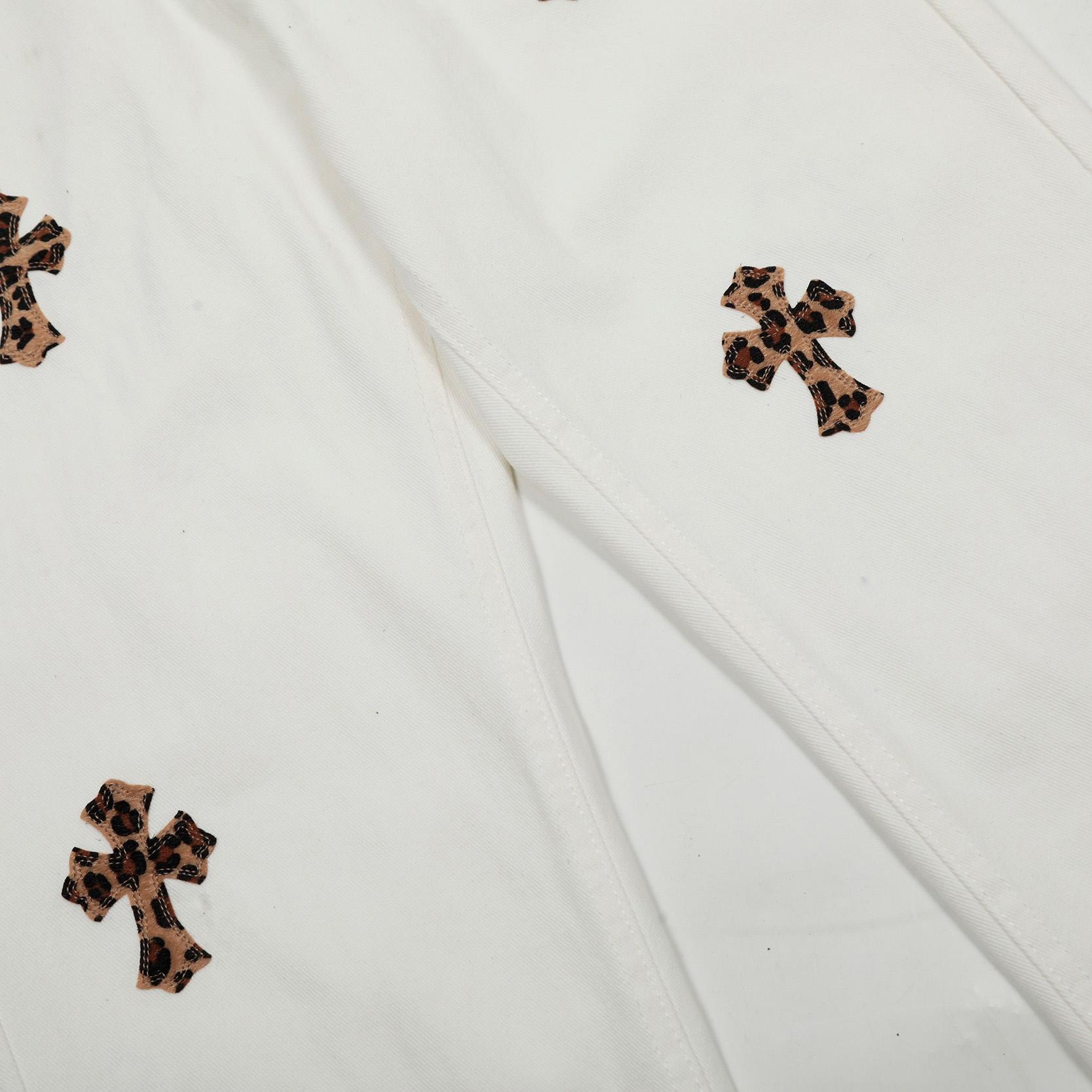 Chrome Hearts Cross Patch Jeans - DopestKickz