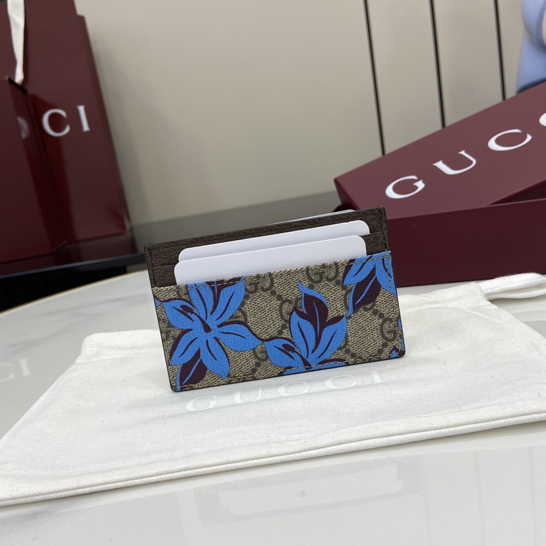 Gucci GG Printed Card Case Wallet - DopestKickz