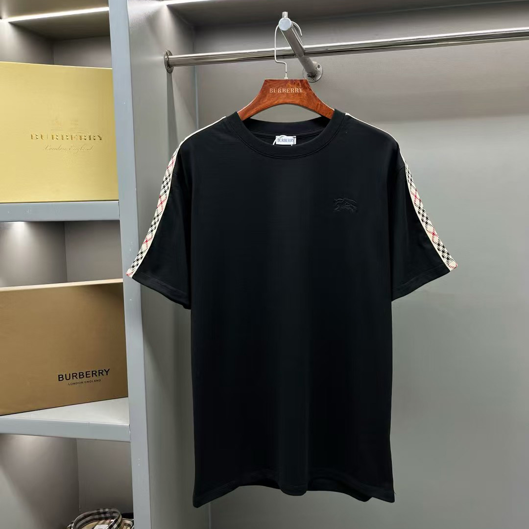 Burberry Check Trim Cotton T-shirt - DopestKickz