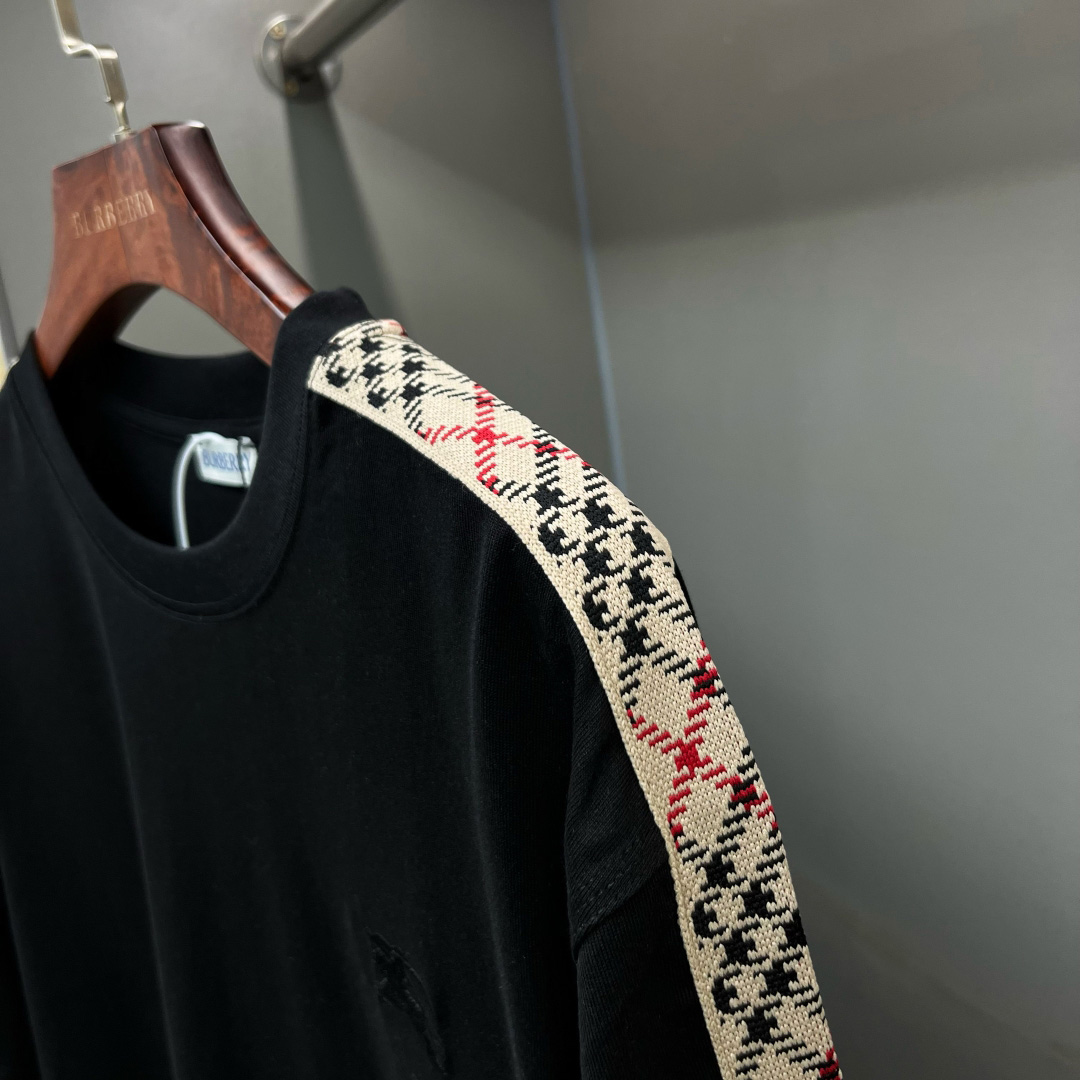 Burberry Check Trim Cotton T-shirt - DopestKickz