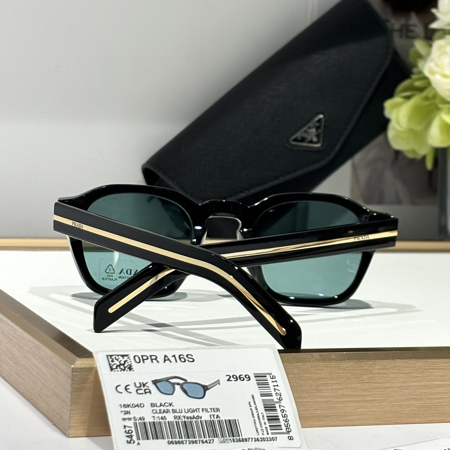 Prada Sunglasses With Iconic Metal Plaque   SPR A16SF - DopestKickz