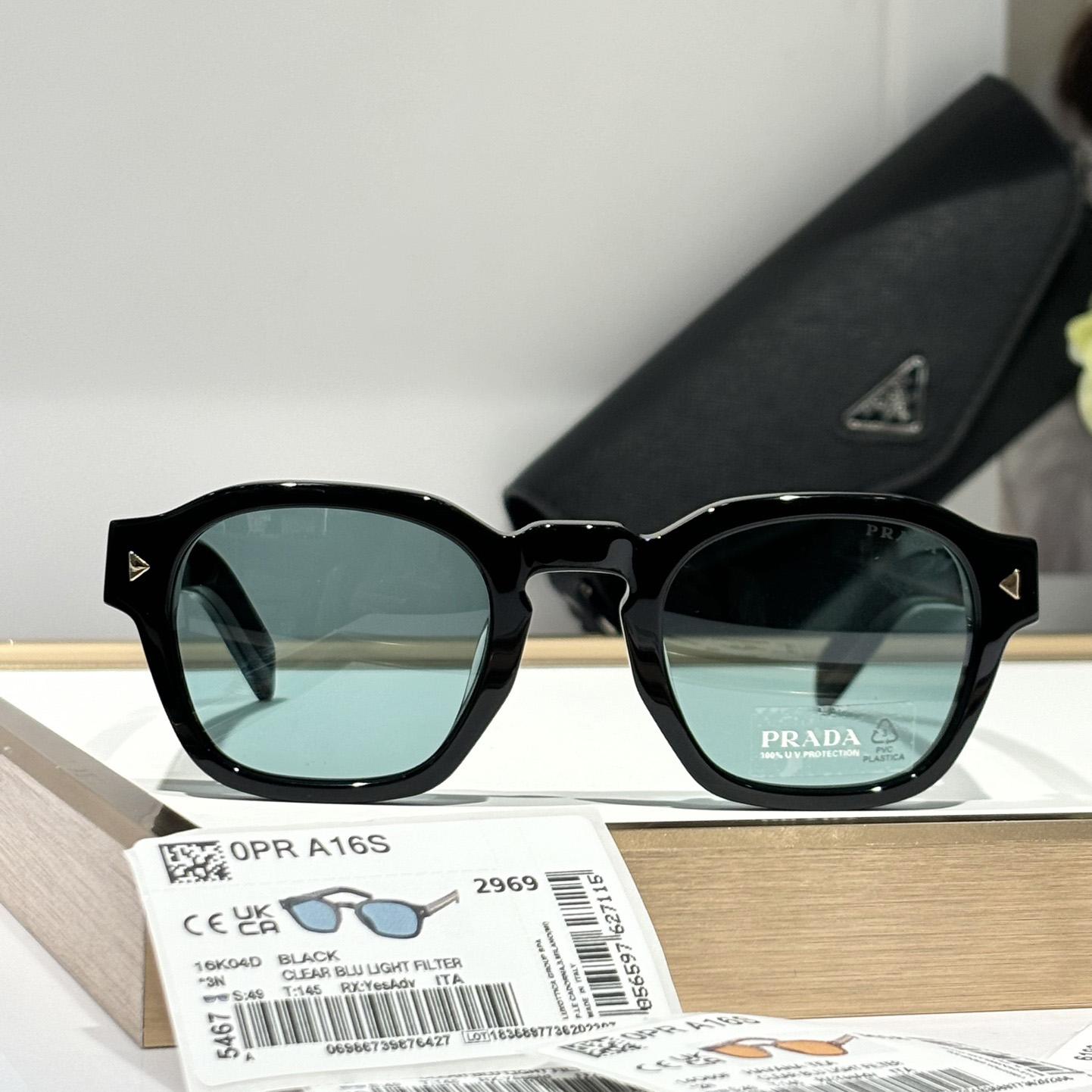 Prada Sunglasses With Iconic Metal Plaque   SPR A16SF - DopestKickz