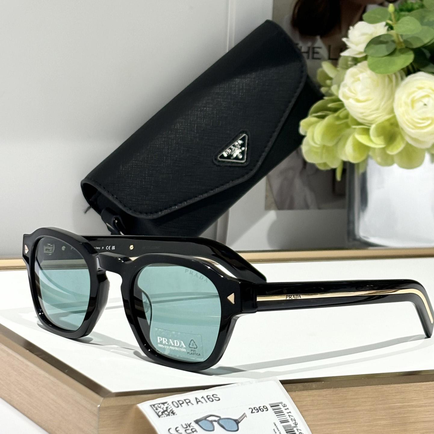 Prada Sunglasses With Iconic Metal Plaque   SPR A16SF - DopestKickz