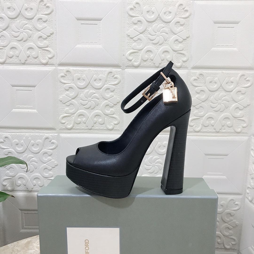 Tom Ford Padlock Peep Toe Platform Pump - DopestKickz