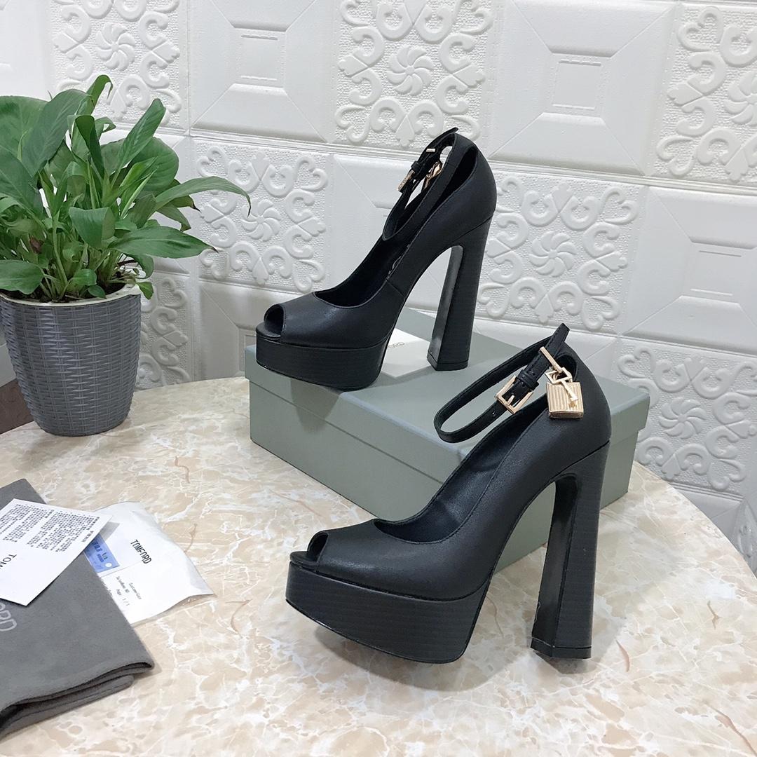 Tom Ford Padlock Peep Toe Platform Pump - DopestKickz