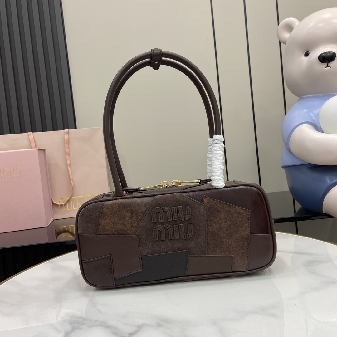 Miu Miu Beau Leather Patchwork Bag - DopestKickz