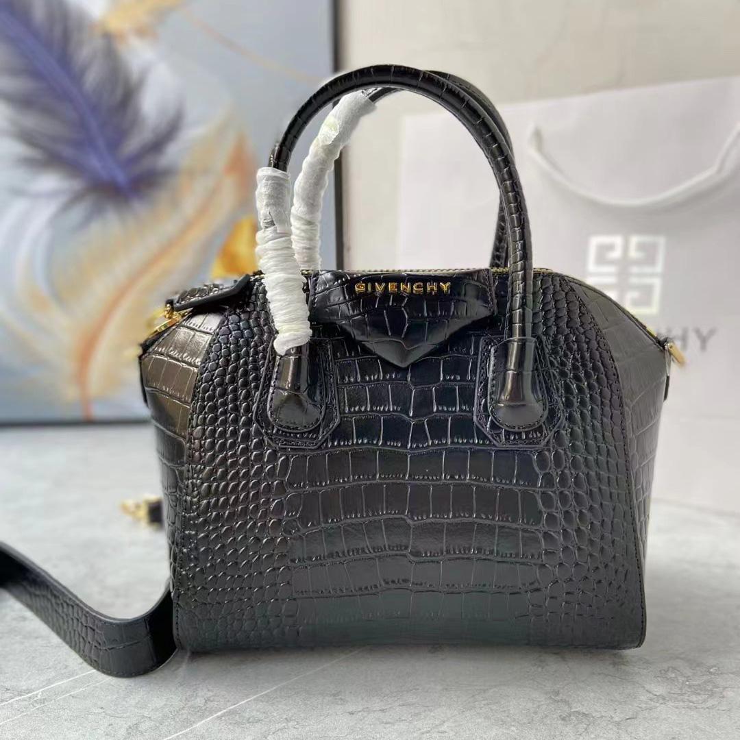 Givenchy Mini Antigona Bag In Crocodile Effect Leather - DopestKickz