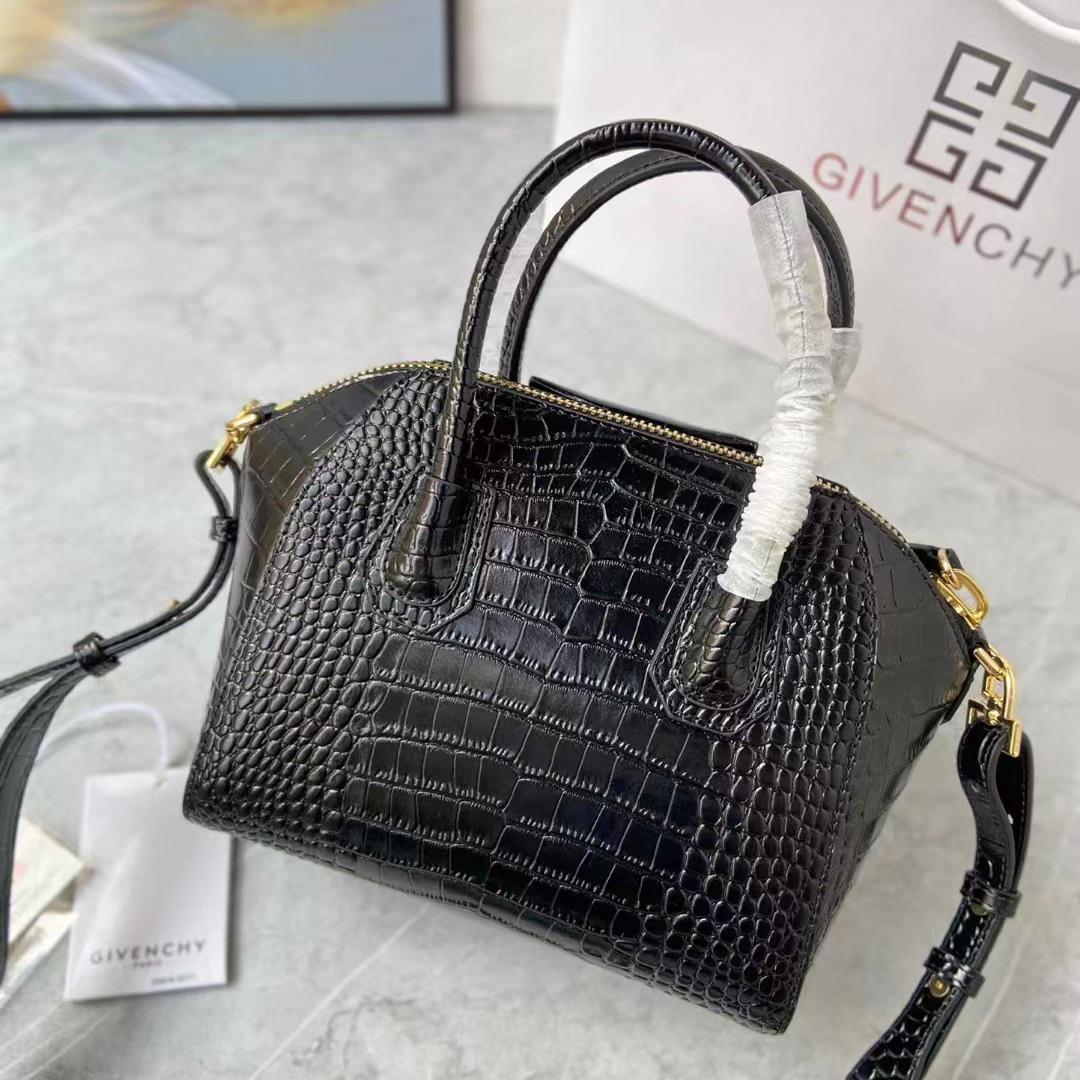 Givenchy Mini Antigona Bag In Crocodile Effect Leather - DopestKickz
